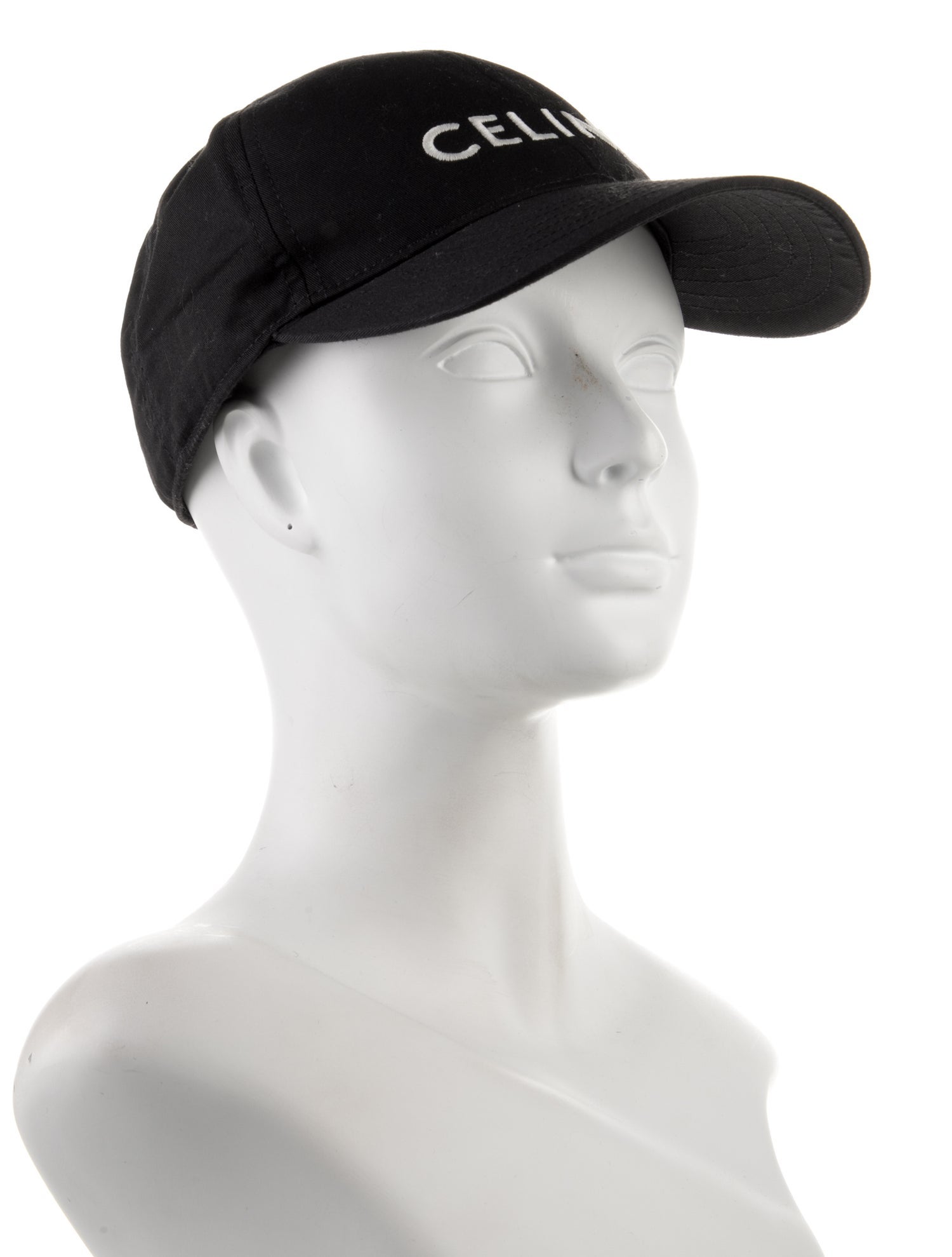 Celine Solid Embroidered Baseball Cap