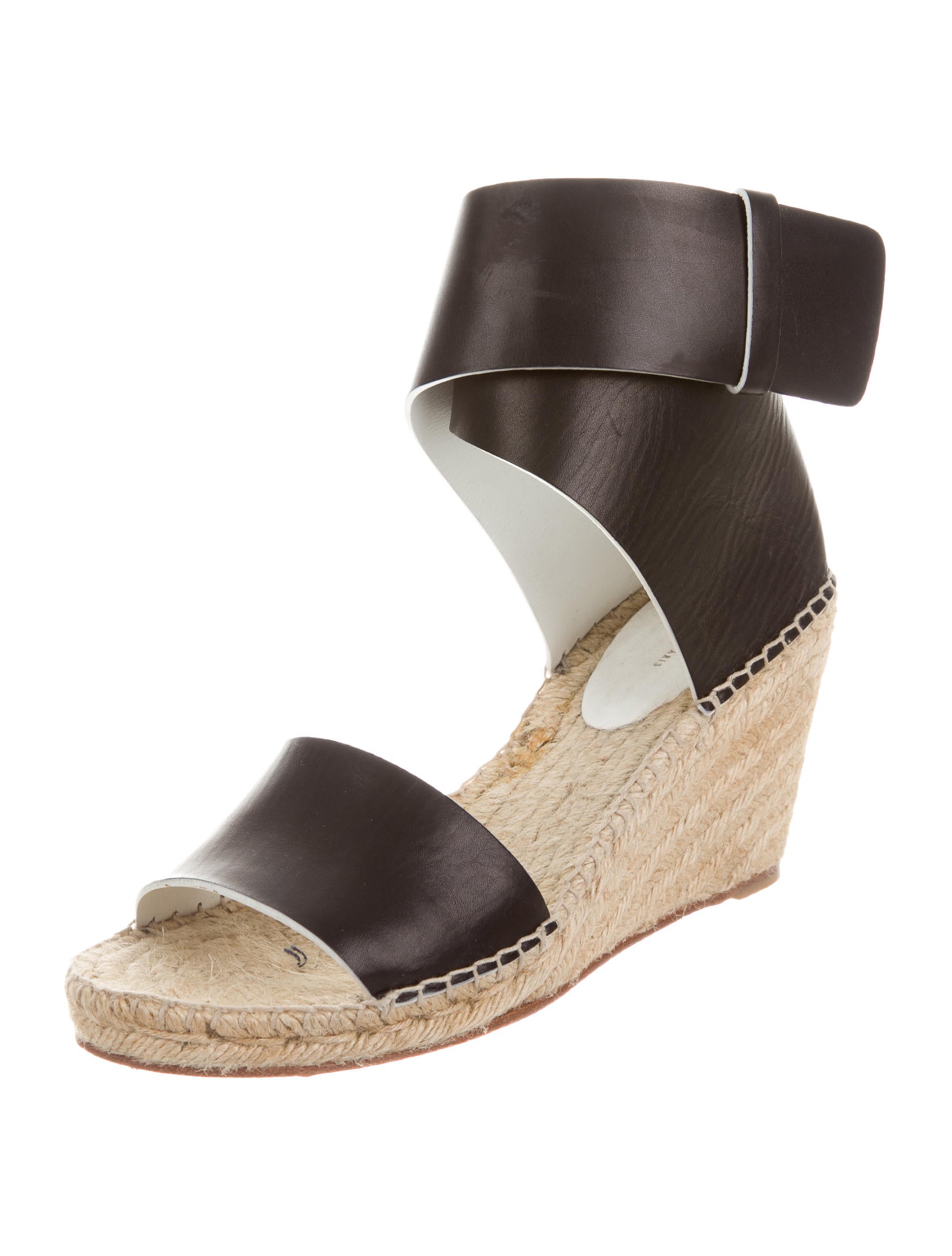 Sandales à Plateforme (Wedges) Céline – Taille UK 4 – Couleur Noir – Occasion – Talon Moyen