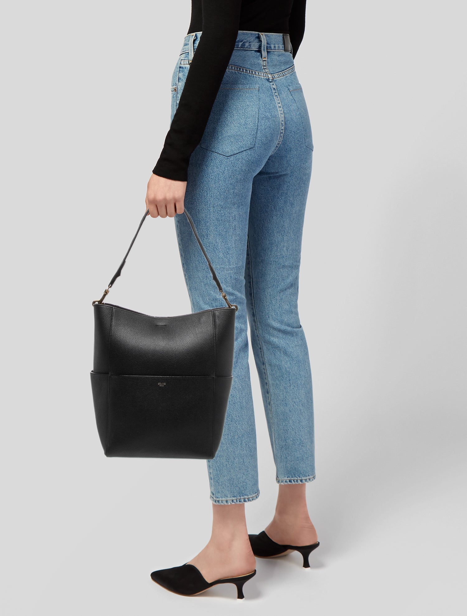 Celine Leather Seau Sangle Large