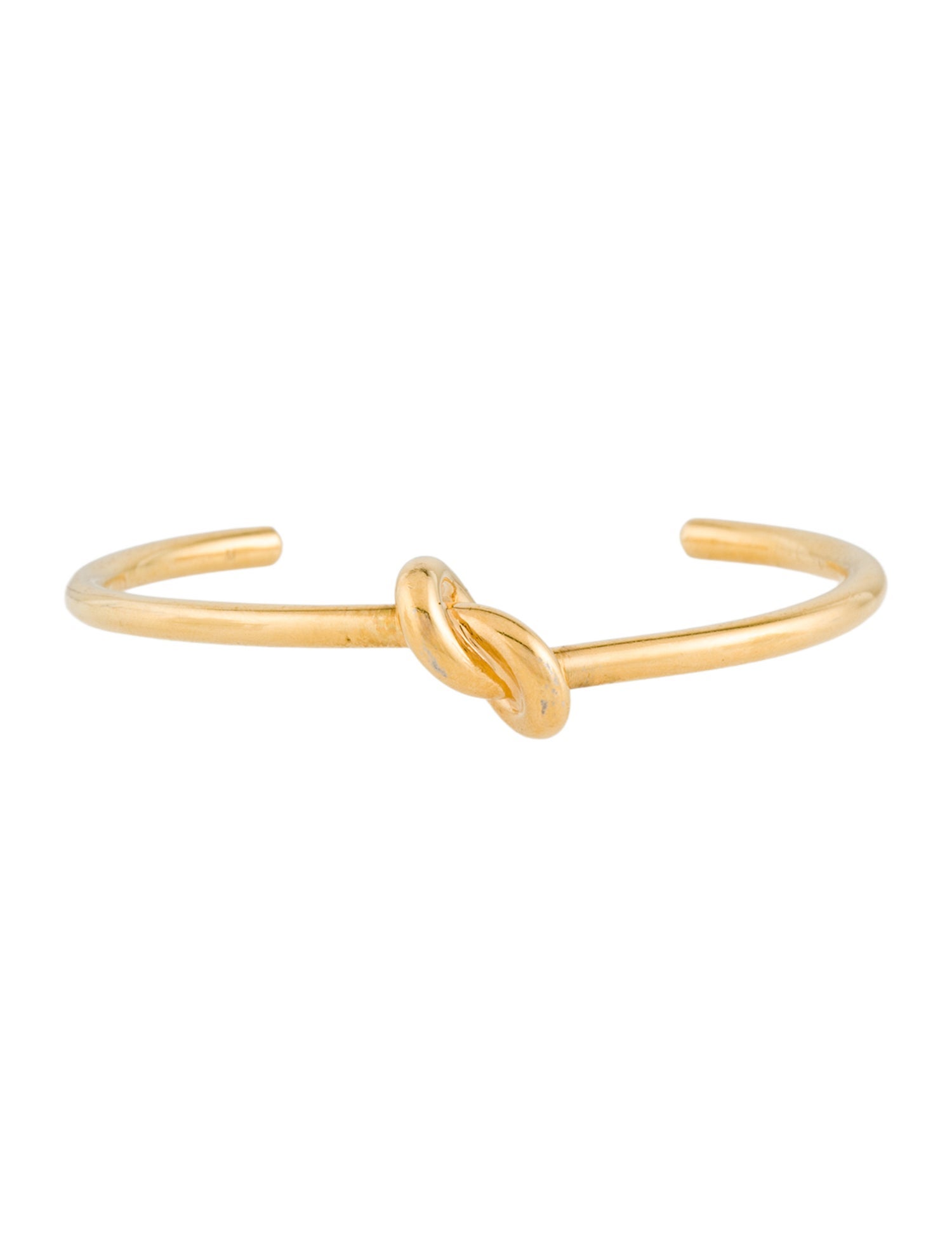 Celine Knot Extra-Thin Cuff Bracelet