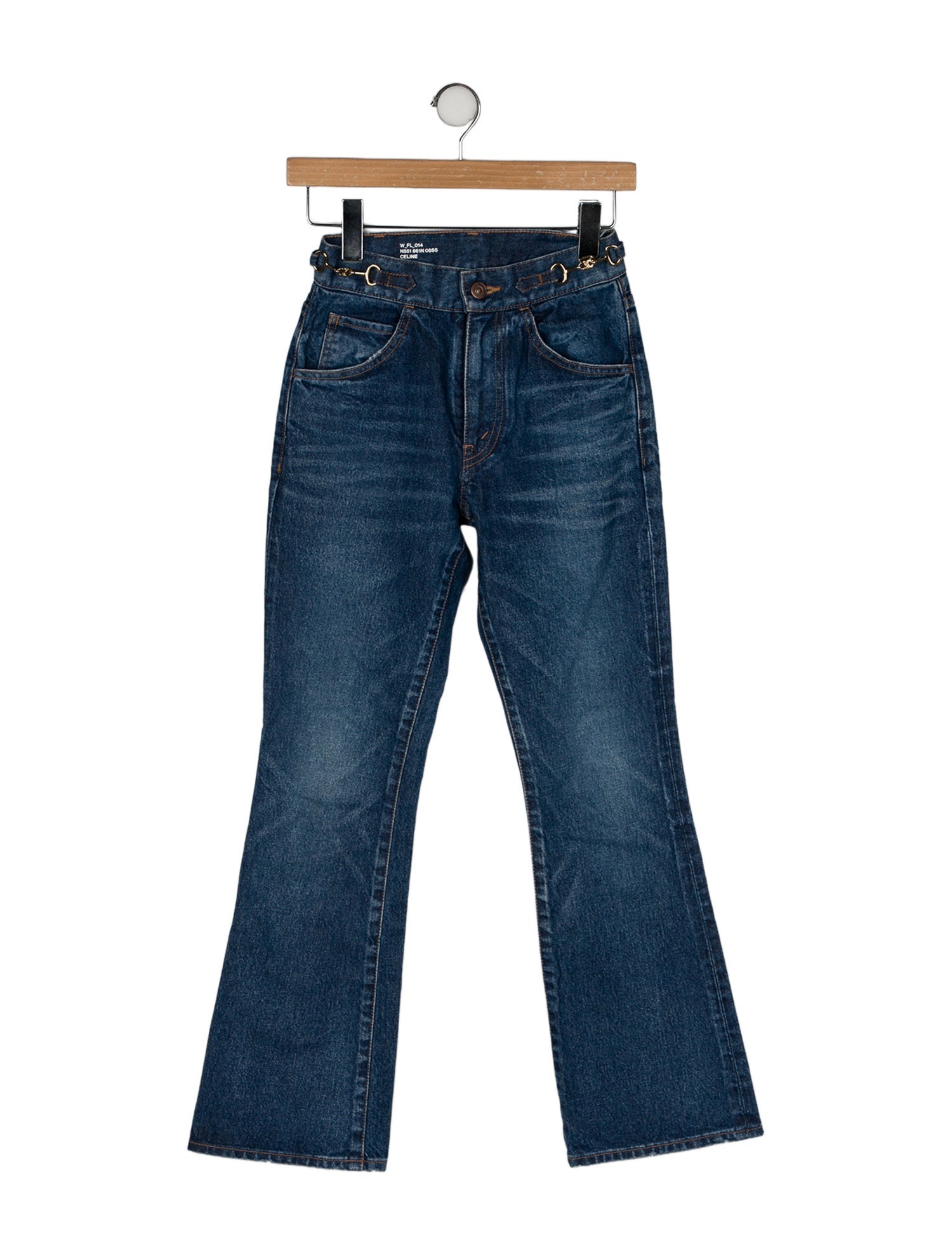 Celine Mid-Rise Wide Leg Jeans