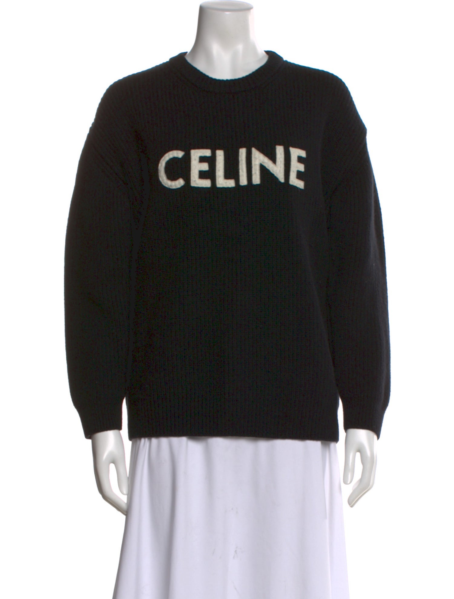 Celine Wool Graphic Print Sweater