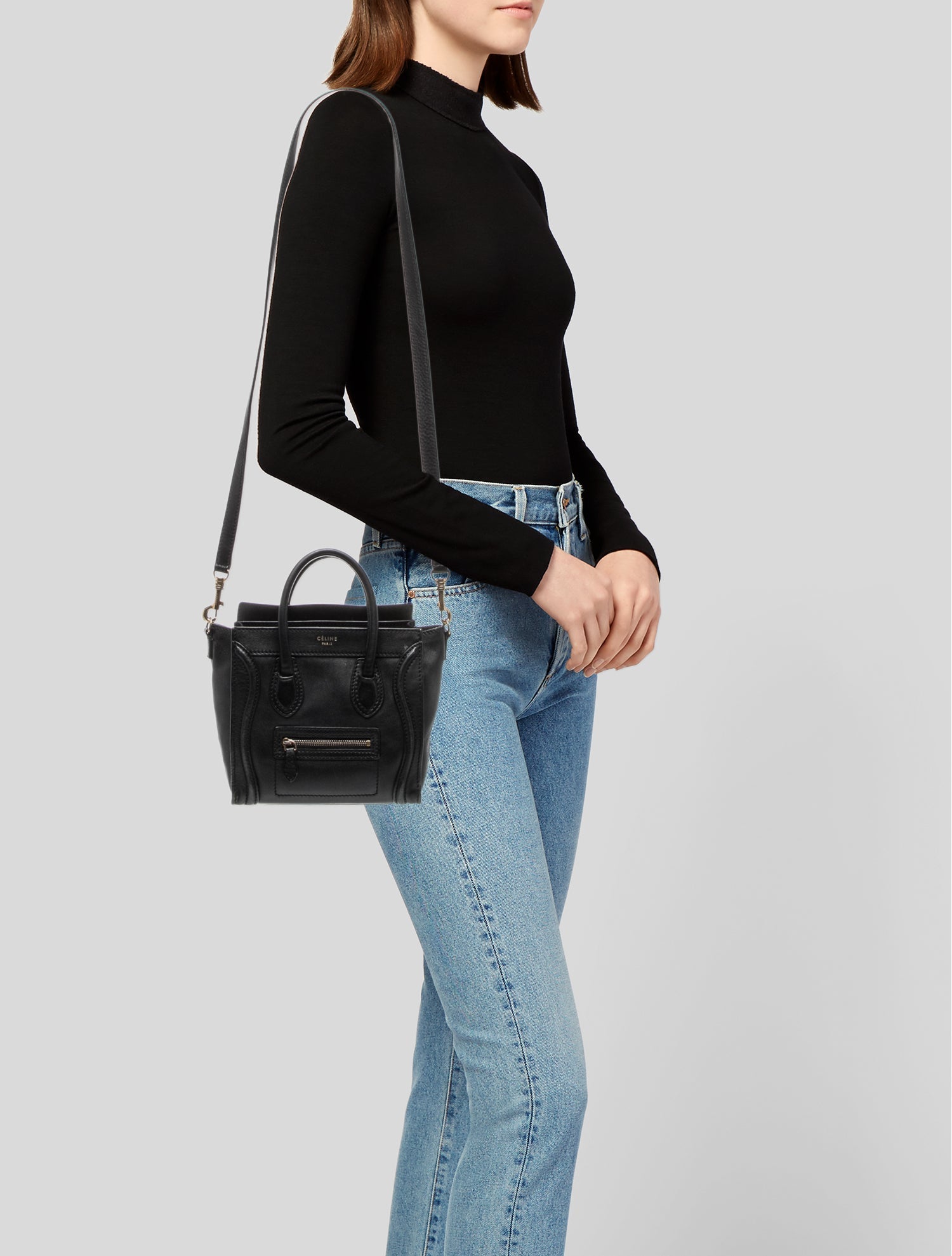 Celine Leather Luggage Nano