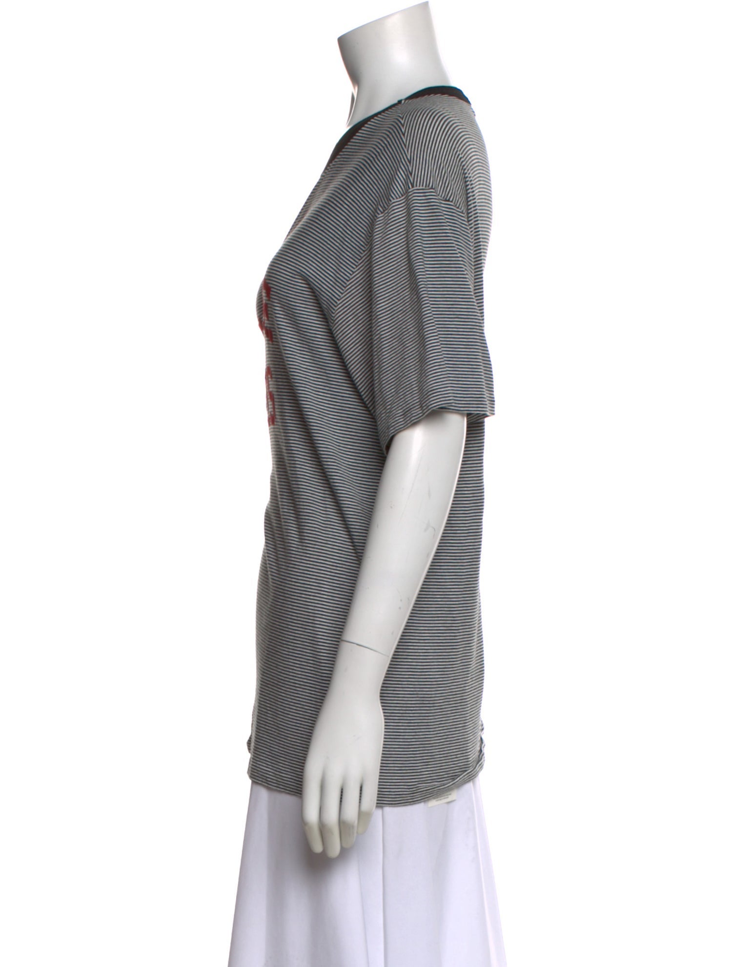 Celine Striped Crew Neck T-Shirt