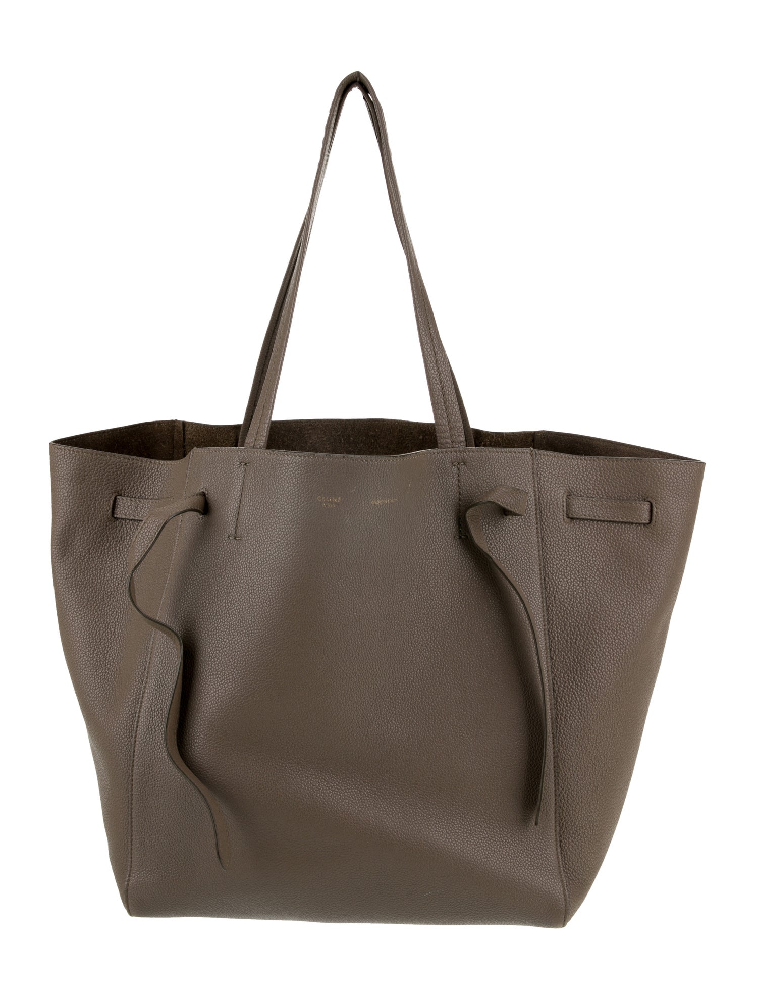 Celine Leather Cabas Phantom w/Belt Small