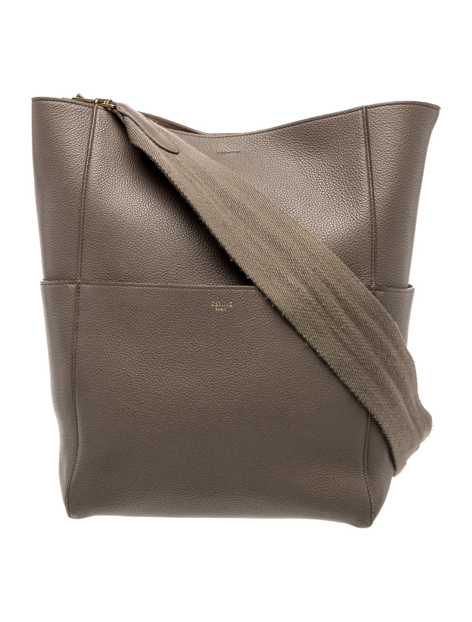 Celine Leather Seau Sangle Medium