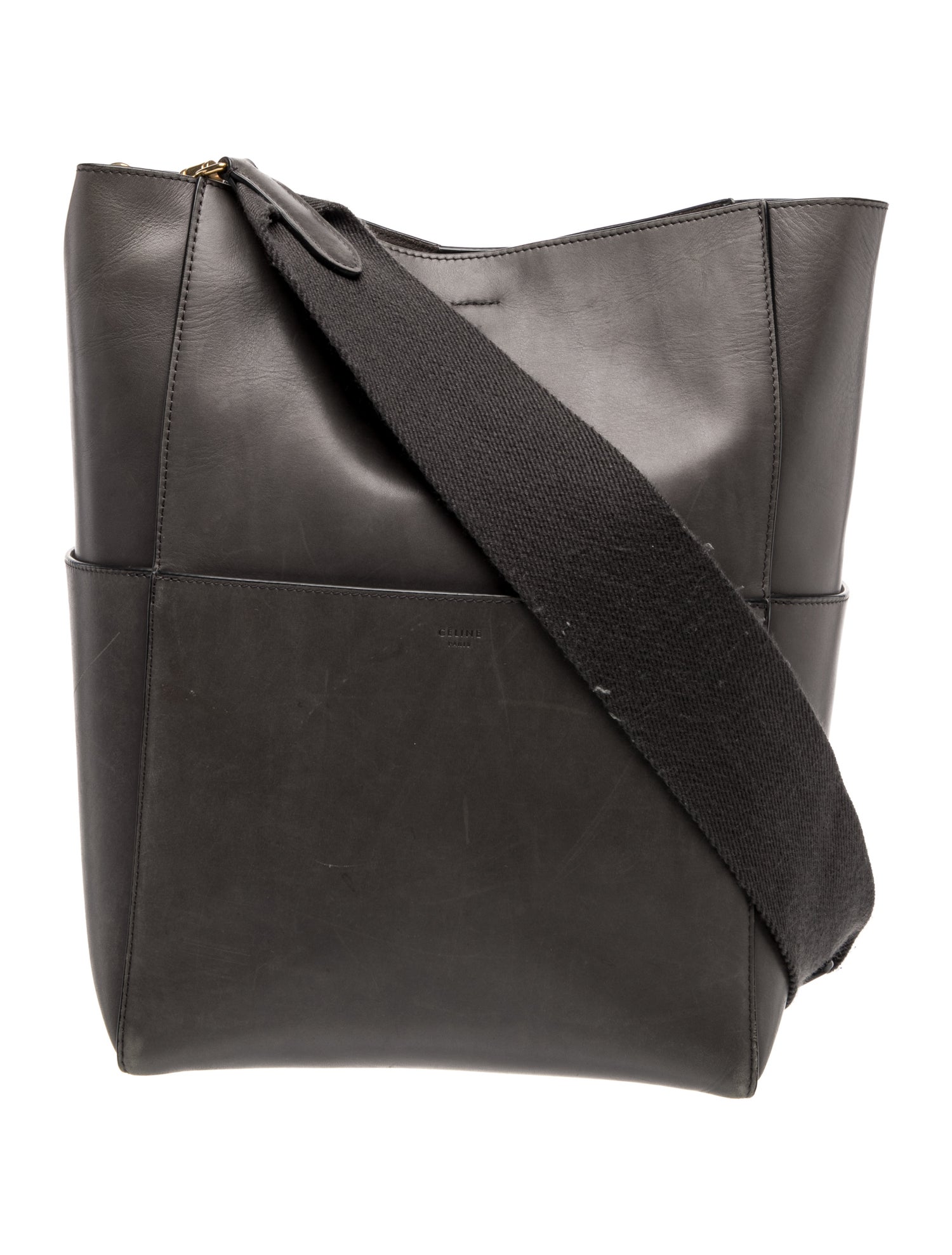 Celine Leather Seau Sangle Medium