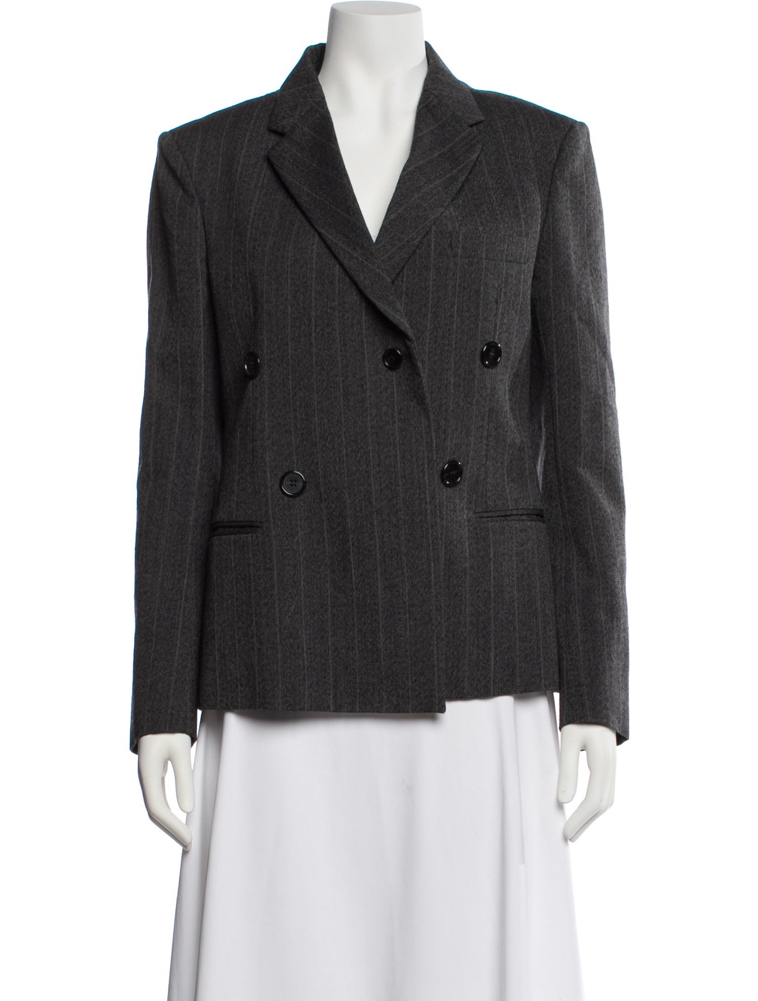 Celine Wool Plaid Print Blazer
