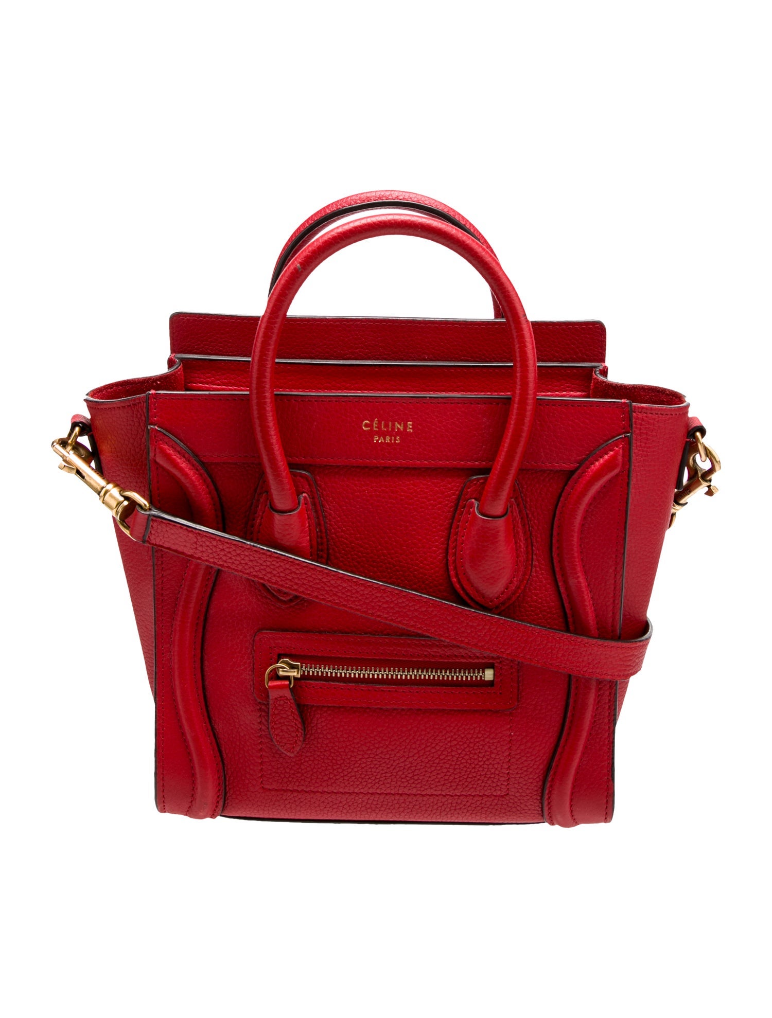 Celine Leather Luggage Nano