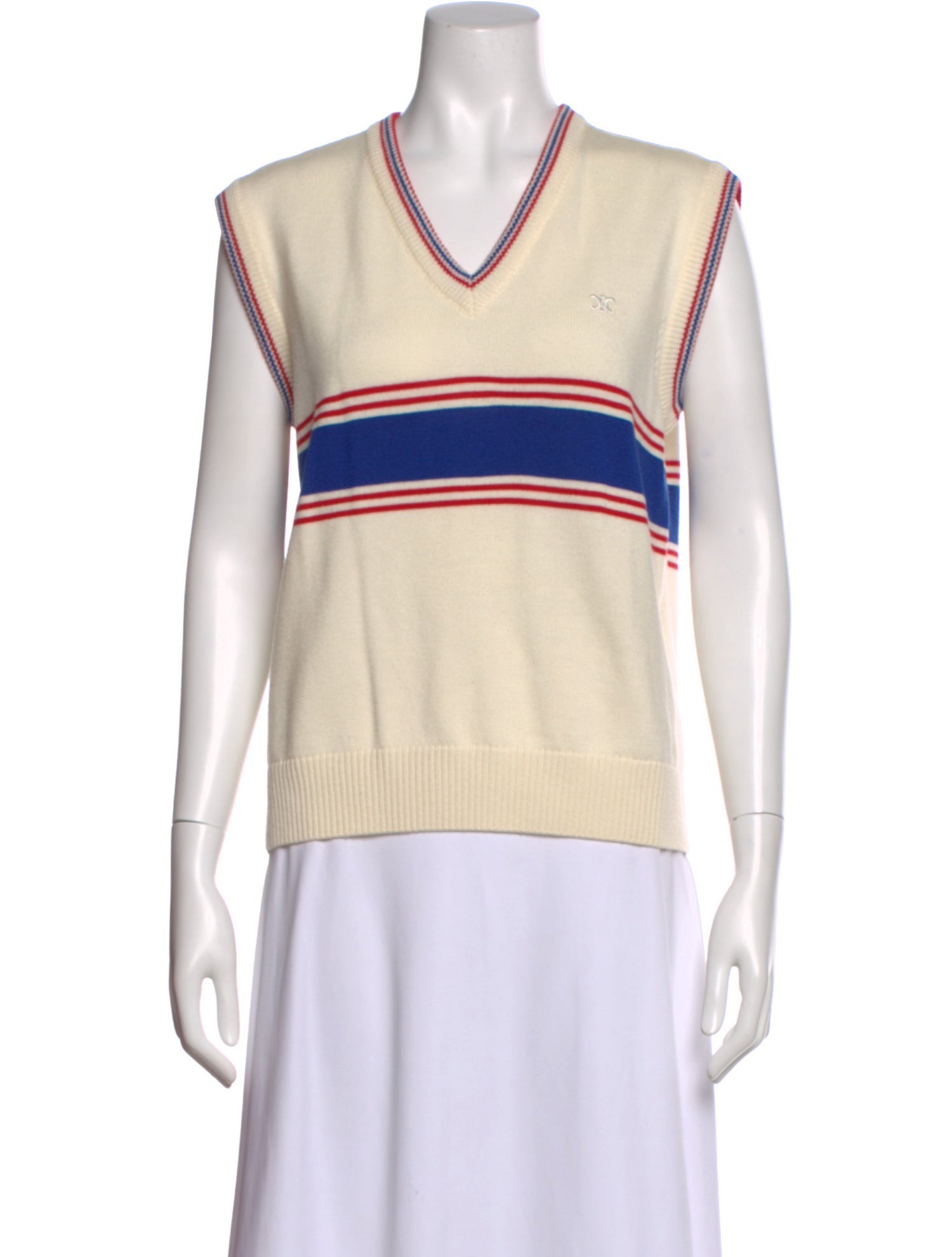 Celine Triomphe Wool Sweater Vest