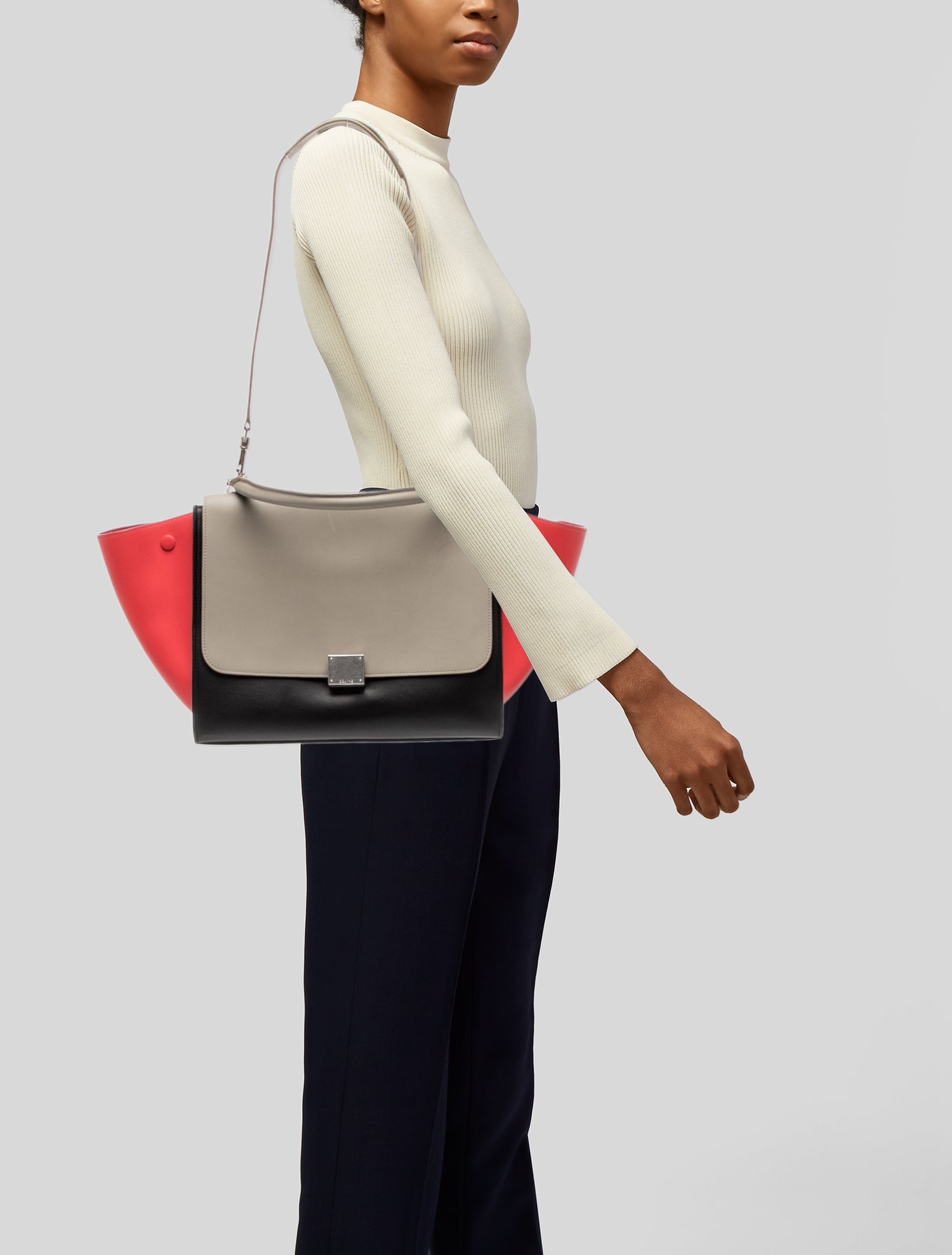 Celine Leather Trapeze Small