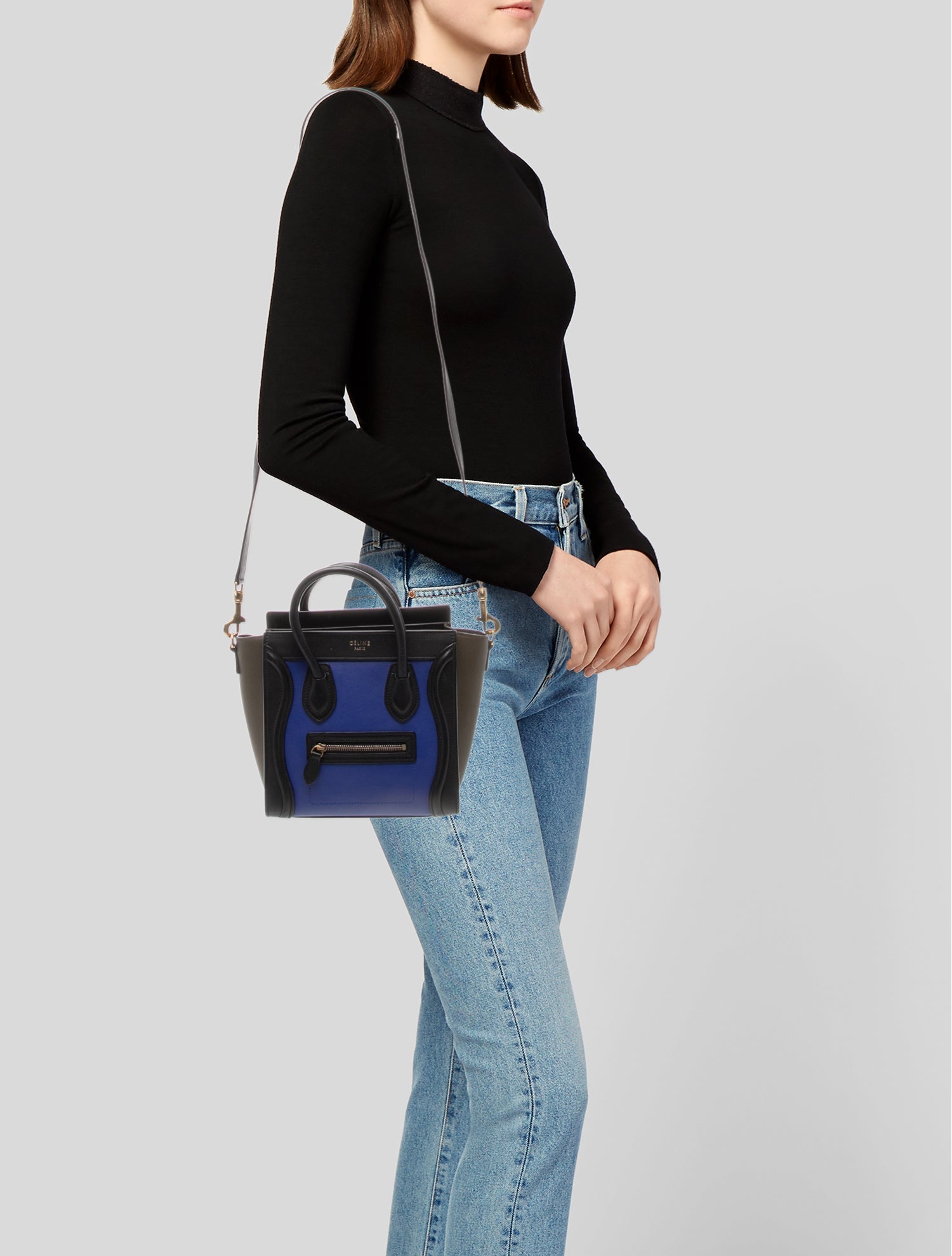 Celine Leather Luggage Nano