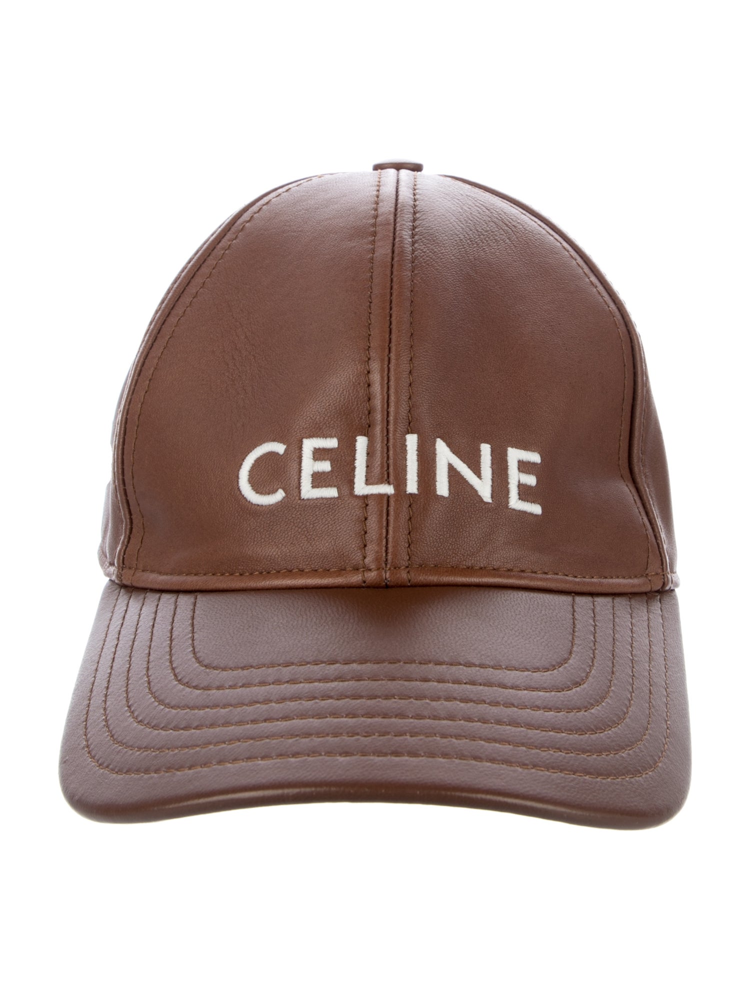 Celine Lambskin Logo Baseball Cap