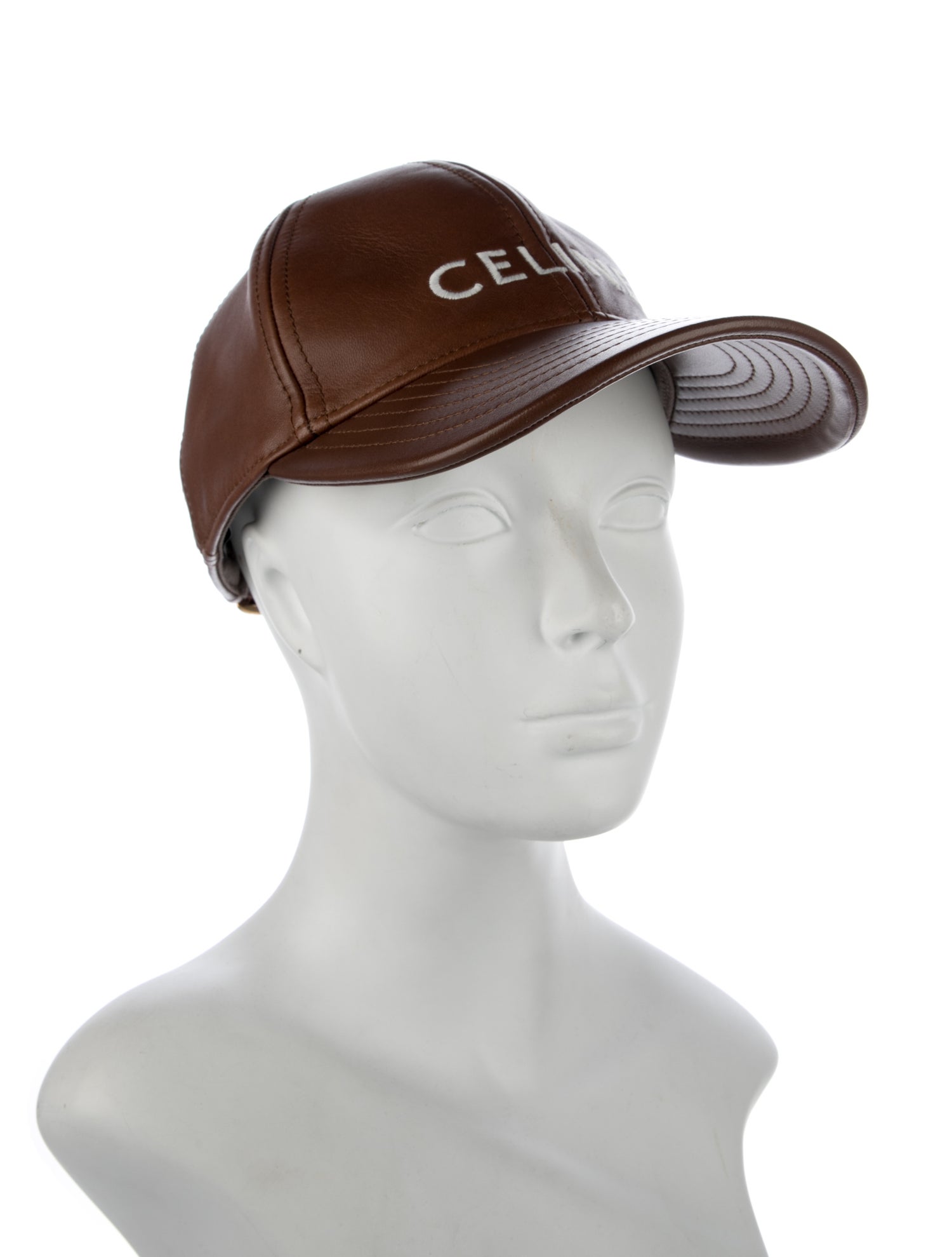 Celine Lambskin Logo Baseball Cap