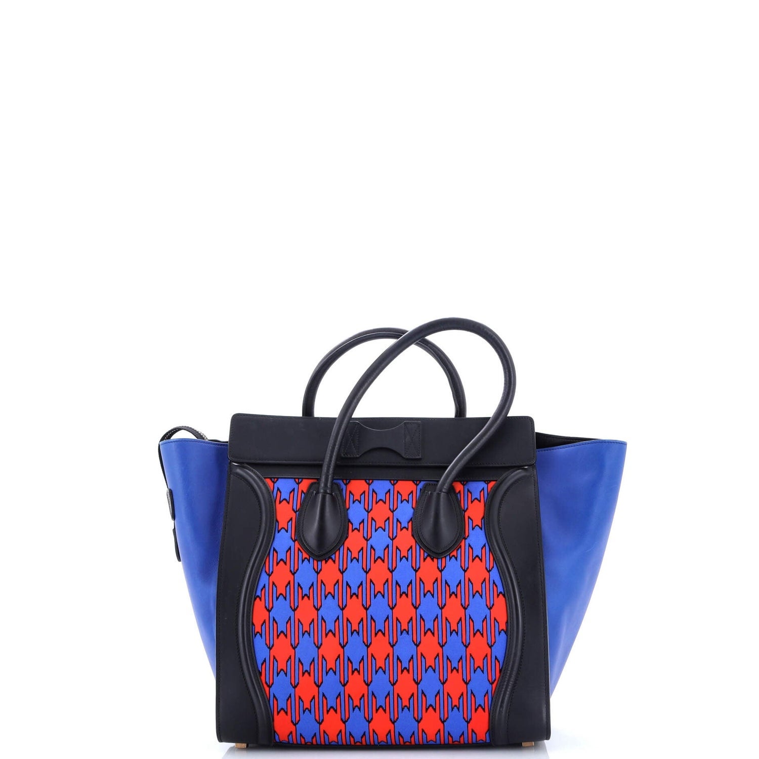 Celine Leather Rare Luggage Bag Print