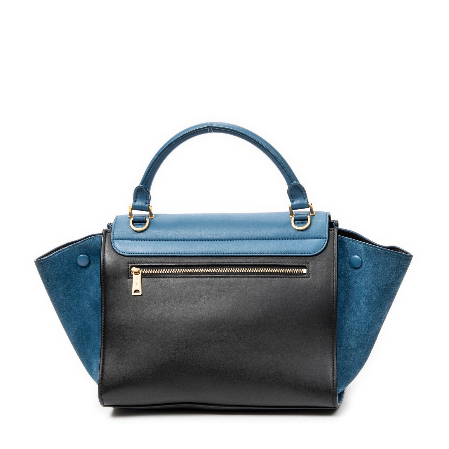 Celine Leather Small Bicolor Trapeze