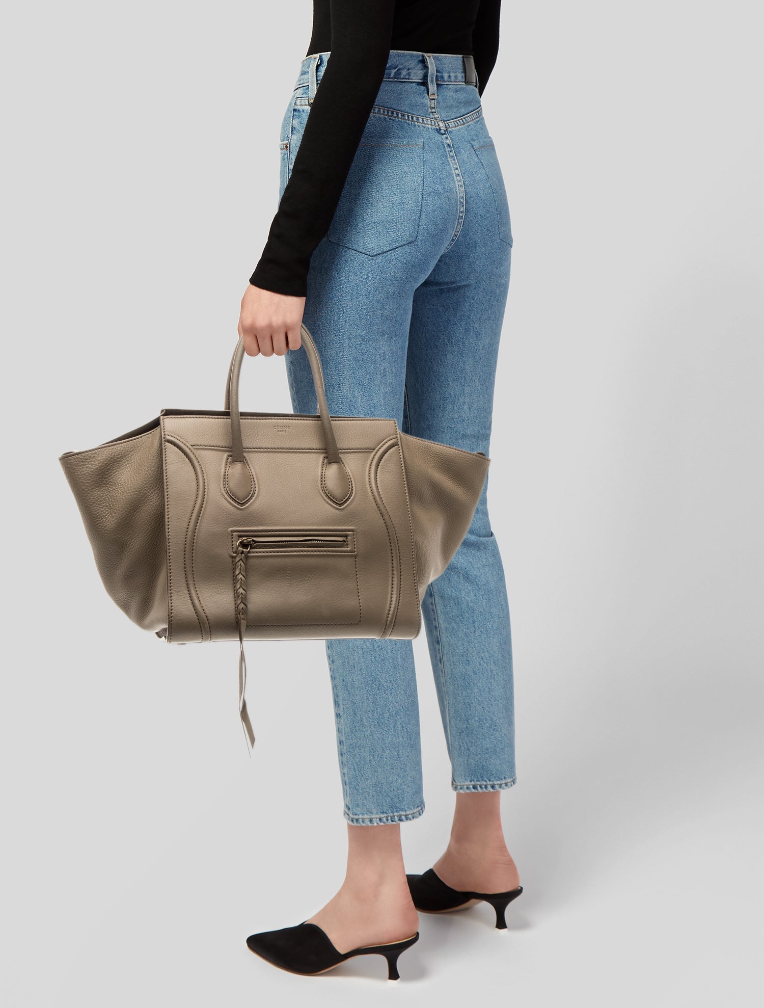 Celine Leather Luggage Phantom Medium