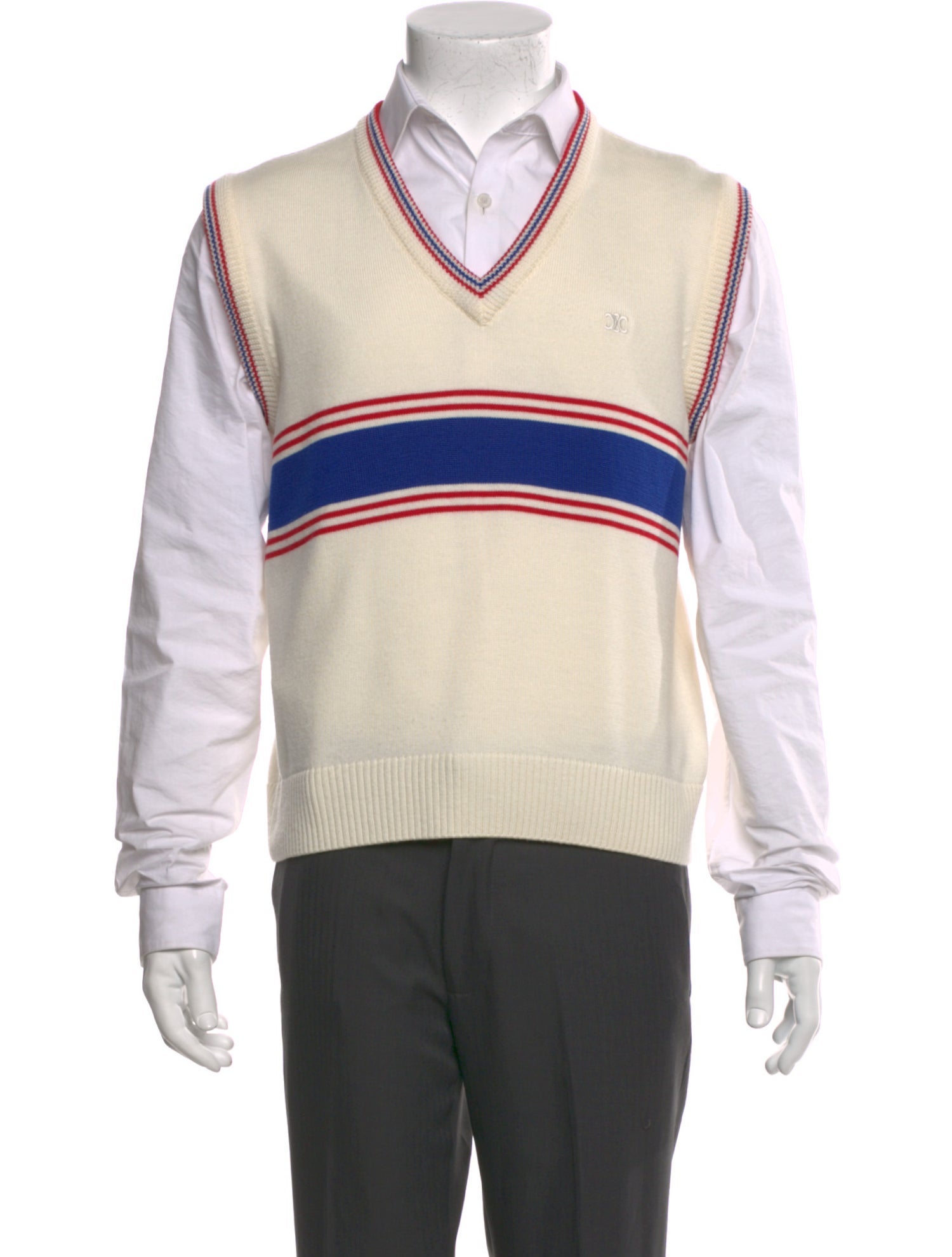 Celine Triomphe Wool Sweater Vest