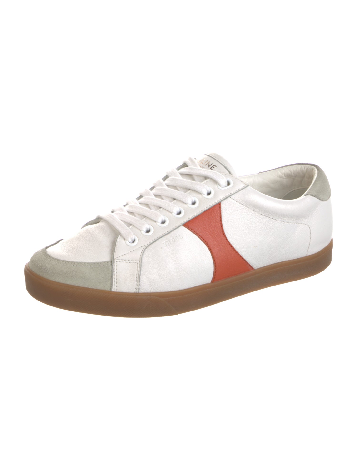 Celine Leather Colorblock Pattern Sneakers
