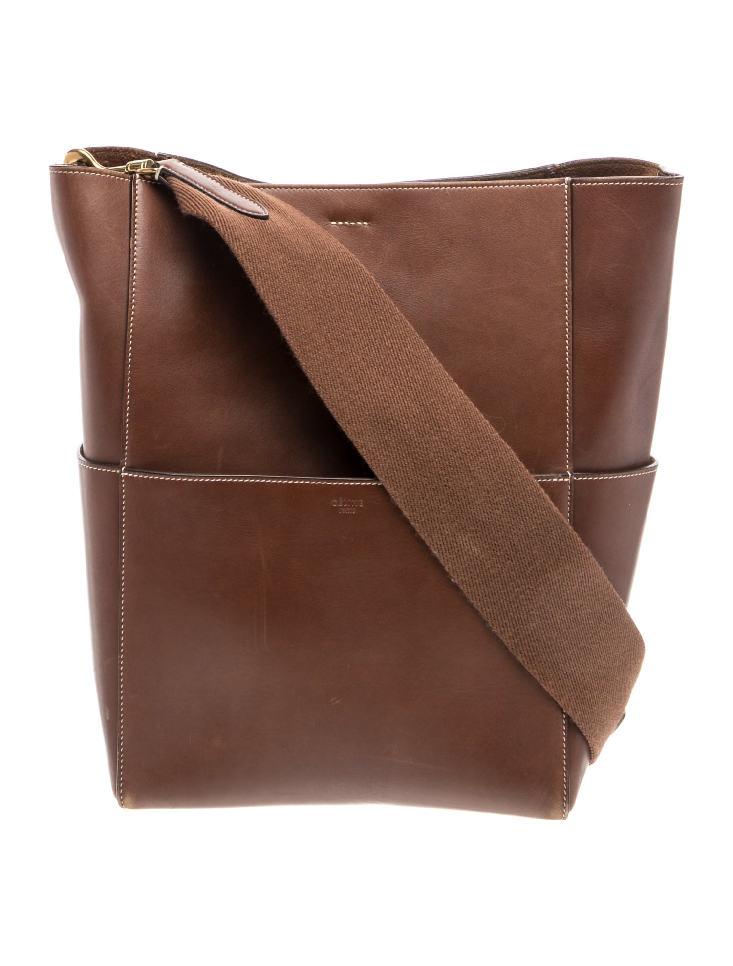 Celine Leather Seau Sangle Medium