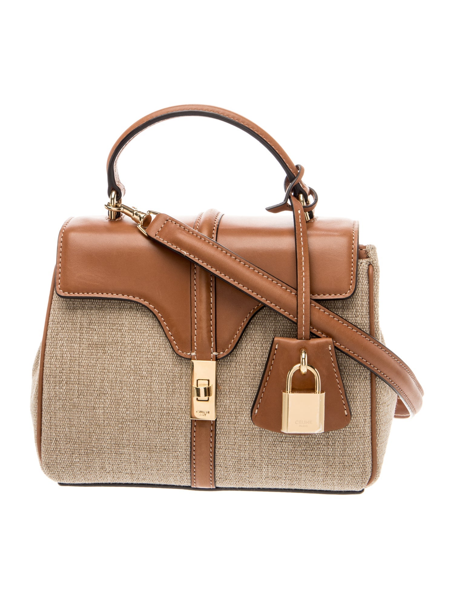 Celine Canvas 16 Bag Mini