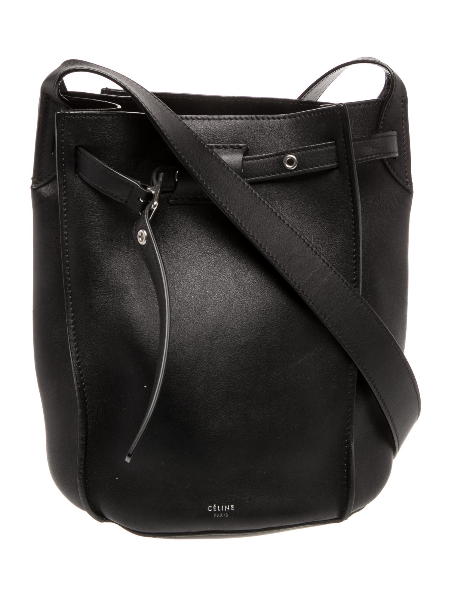 Celine Leather Big Bucket w/Strap