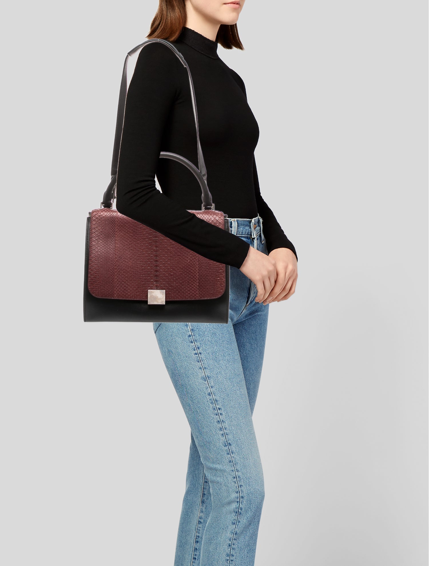 Celine Snakeskin Trapeze Medium