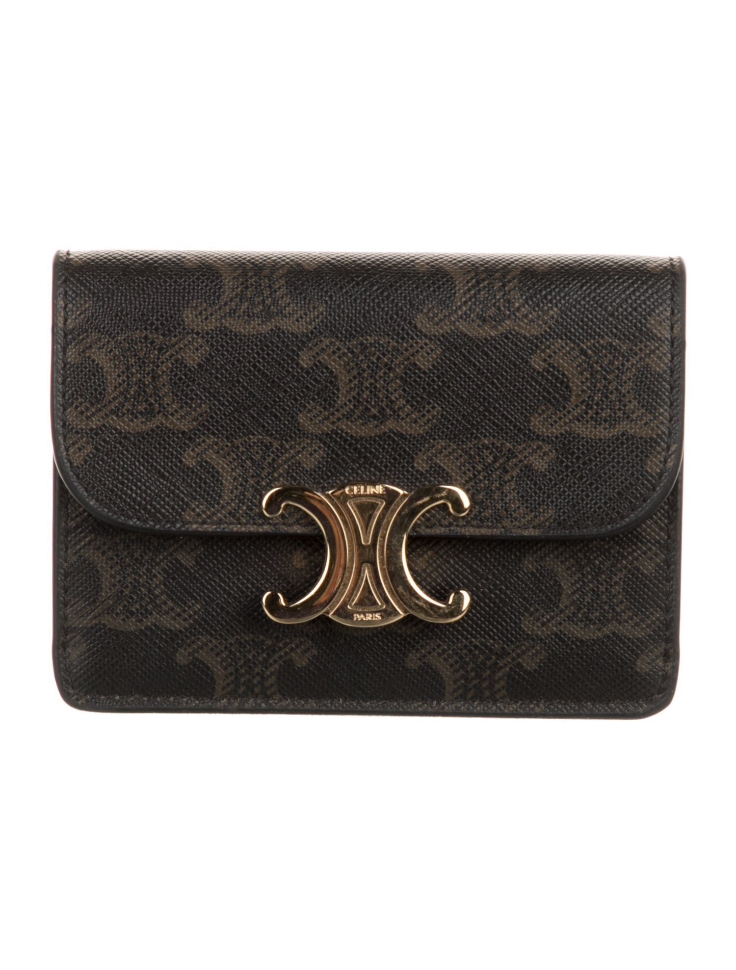 Celine 2023 Card Holder With Flap Compact Wallet