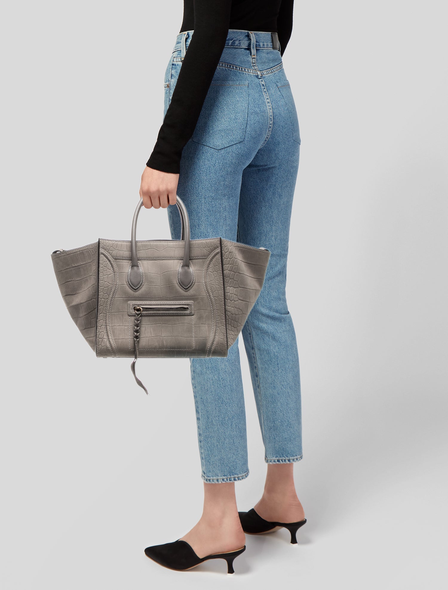 Celine Leather Luggage Phantom Medium