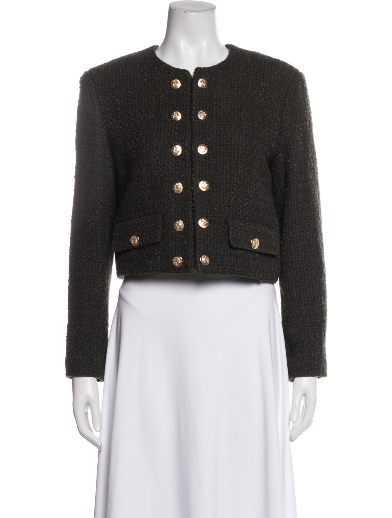 Celine Wool Tweed Pattern Bolero