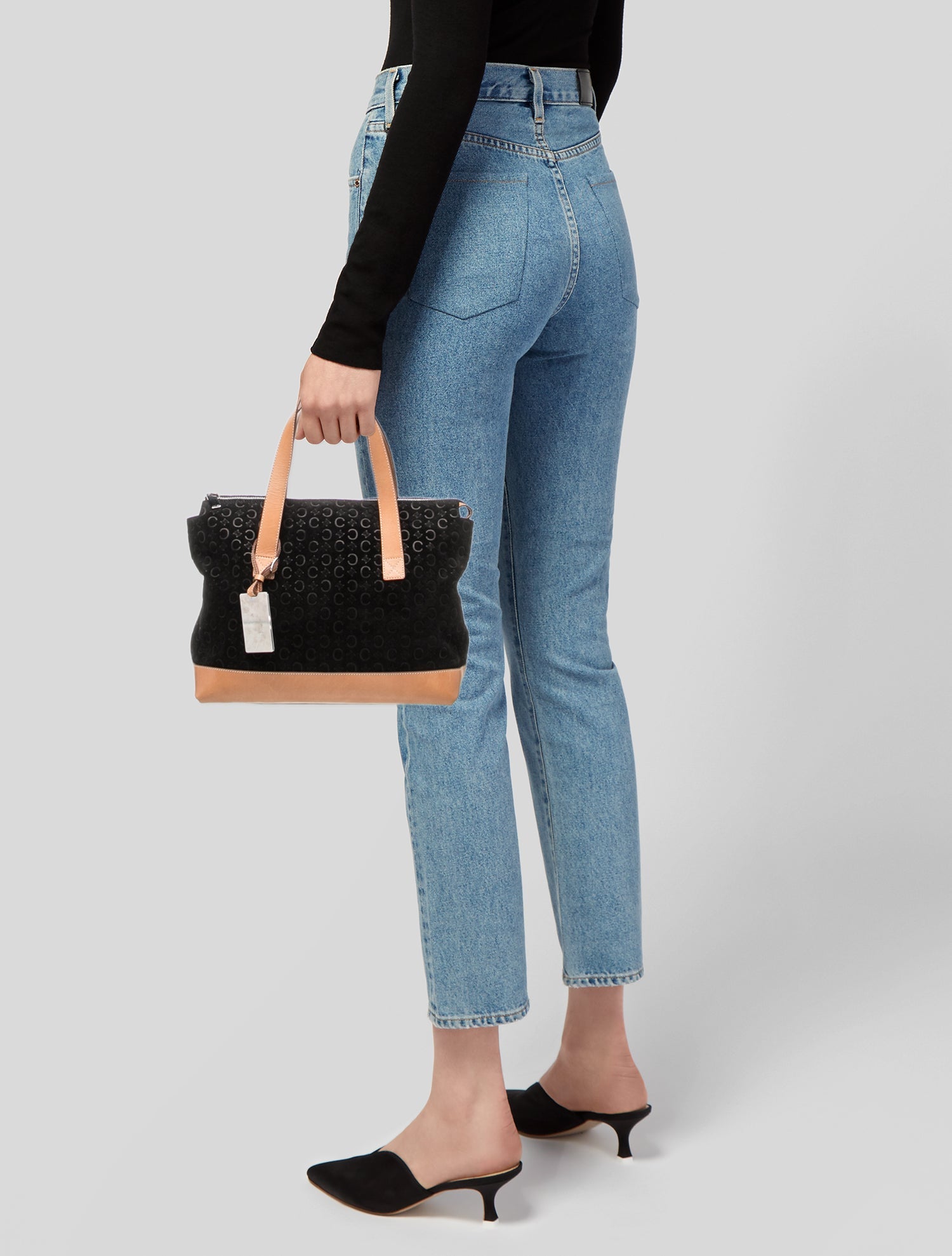 Celine Suede Top Handle Bag