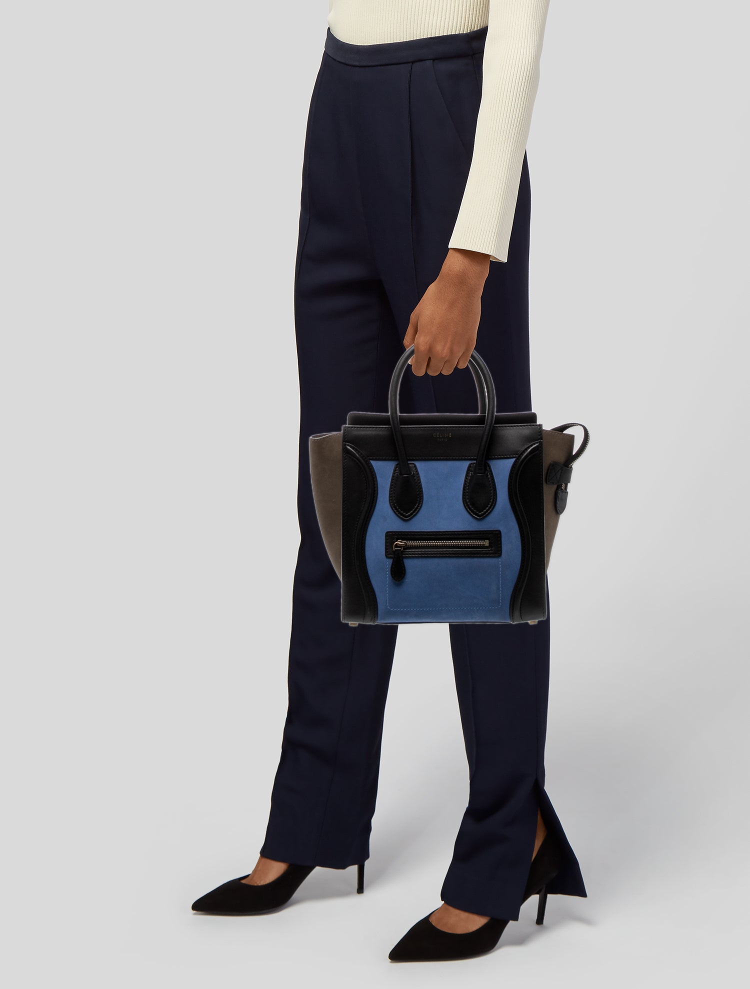 Celine Suede Luggage Micro