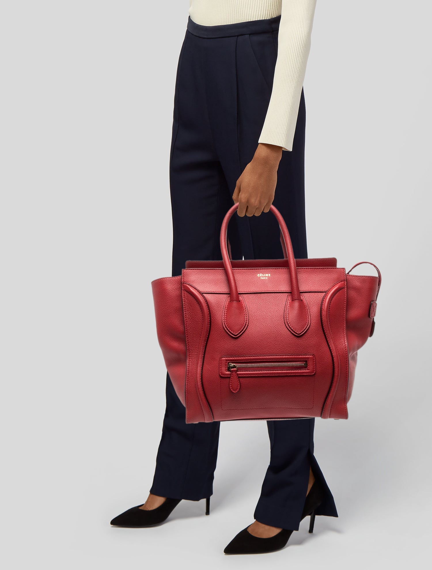 Celine Leather Luggage Micro