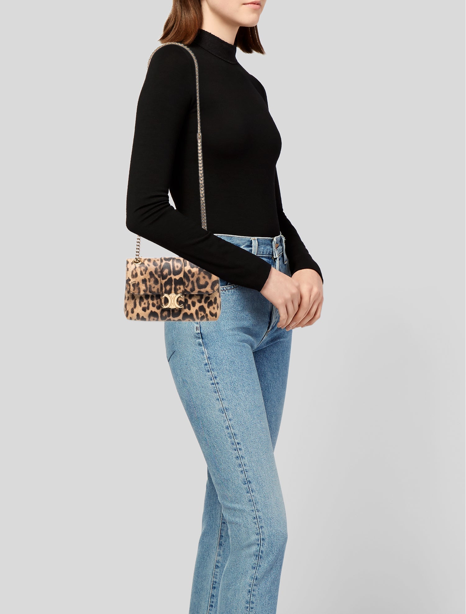 Celine Calf Hair Leopard Teen Victoire Bag Small