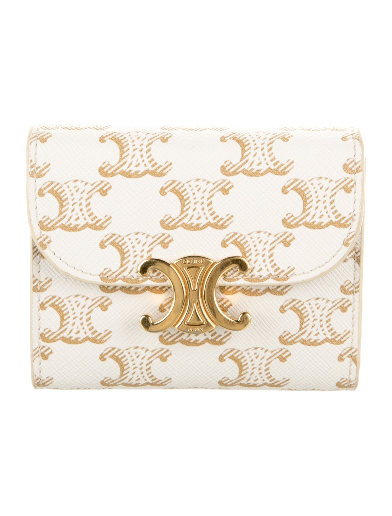 Celine 2021 Triomphe Flap Compact Wallet
