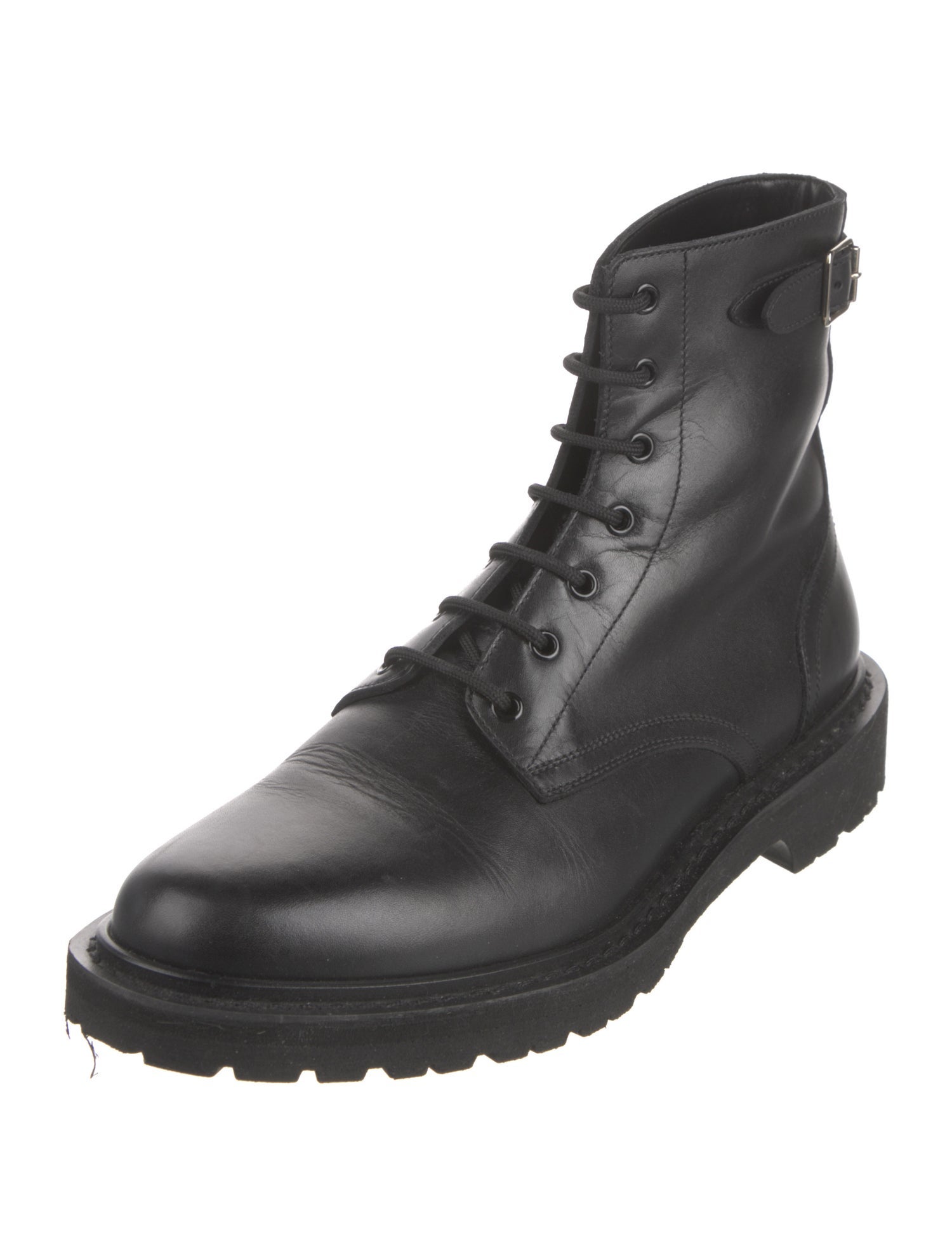 Celine Leather Combat Boots