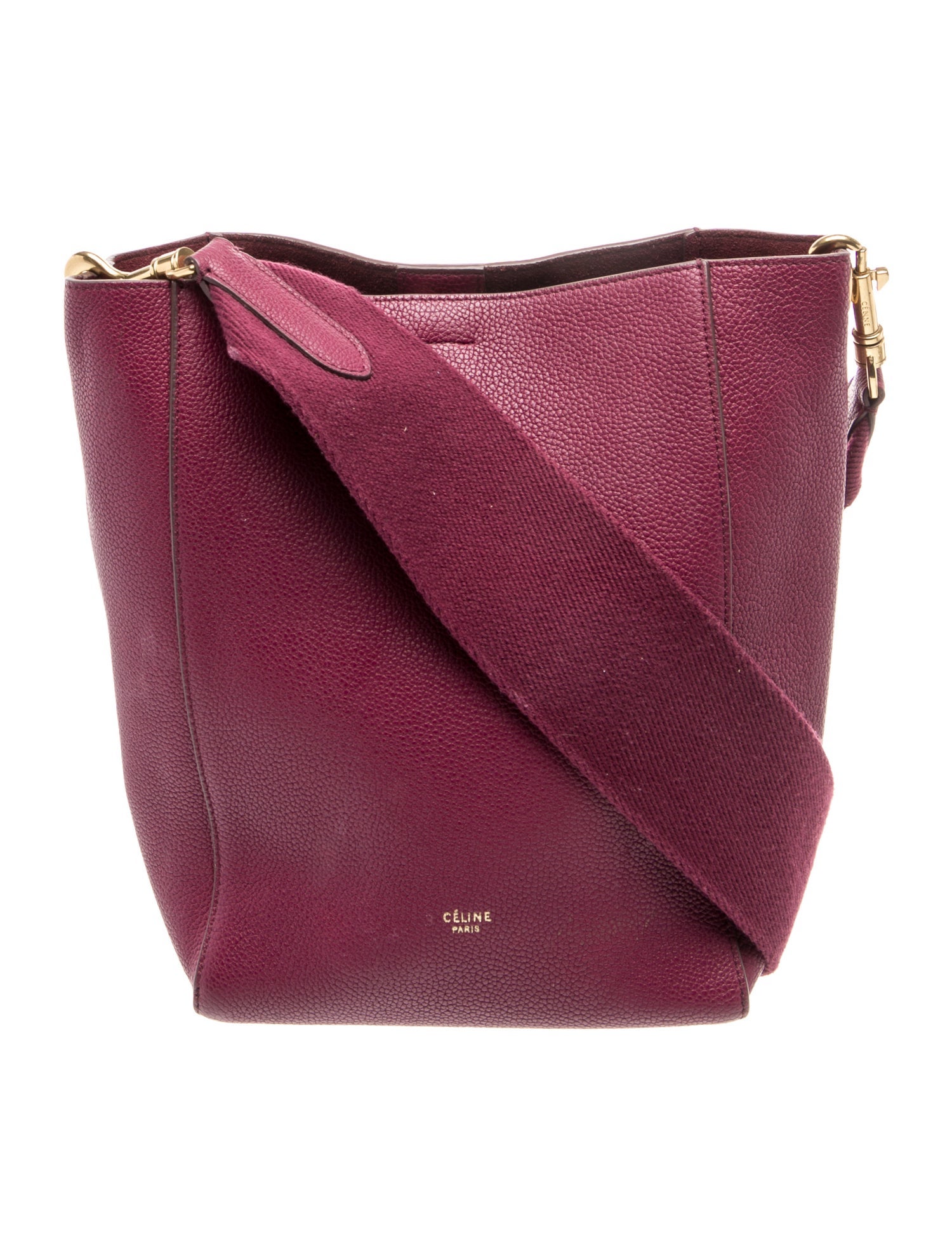 Celine Leather Seau Sangle Small