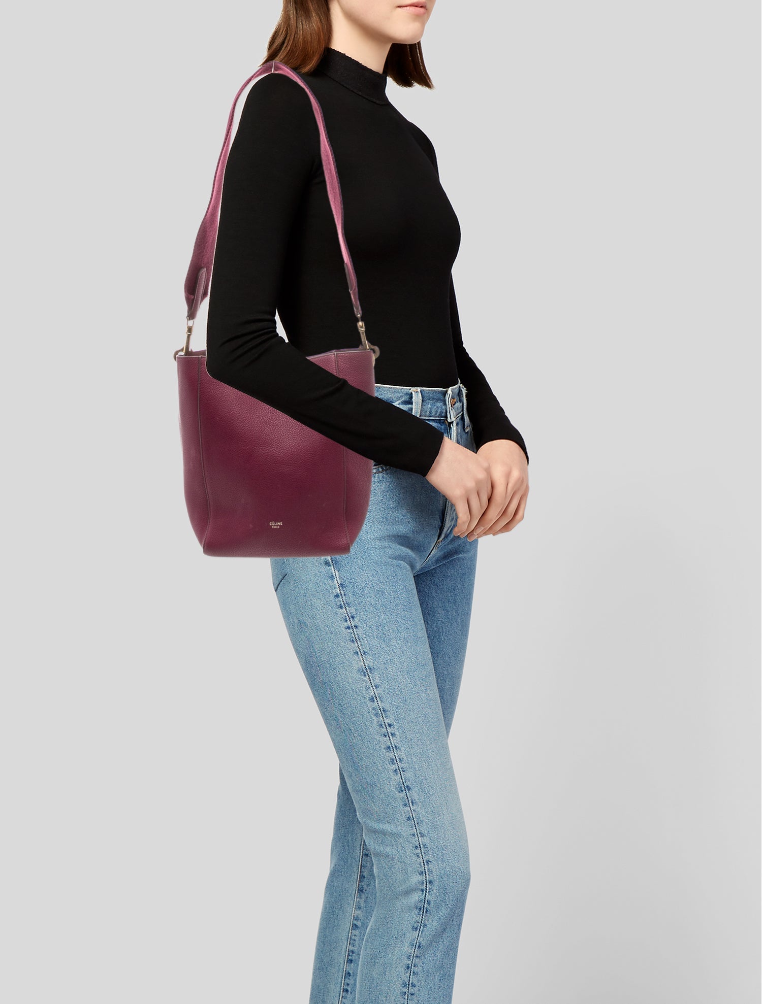 Celine Leather Seau Sangle Small