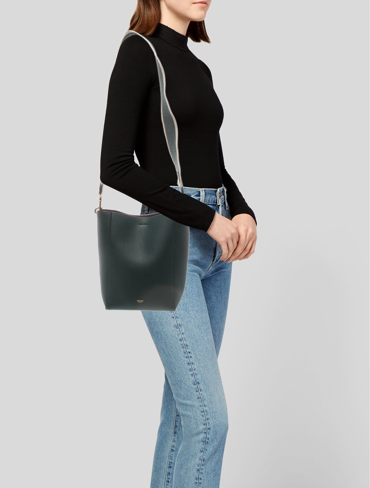 Celine Leather Seau Sangle Small