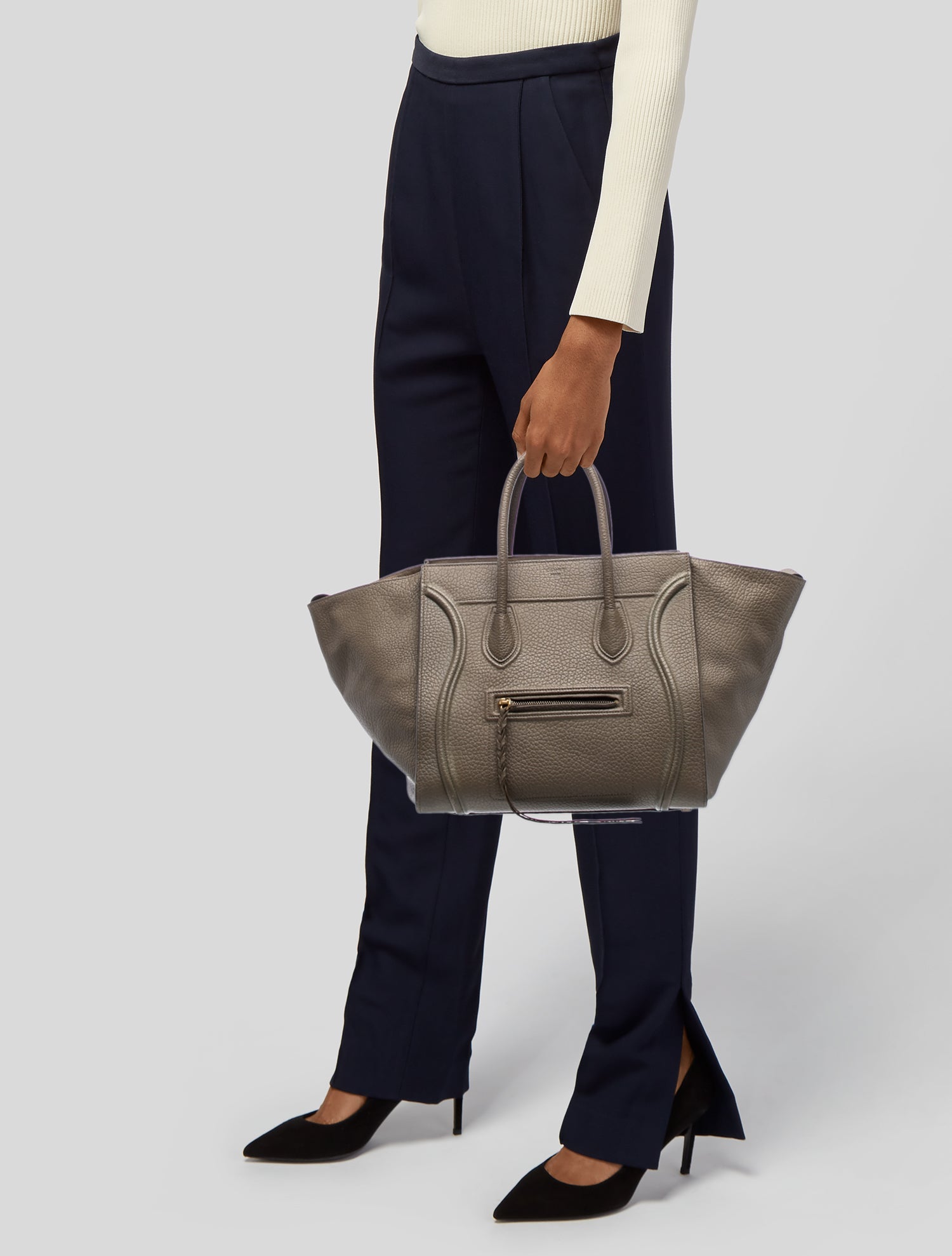 Celine Leather Luggage Phantom Medium
