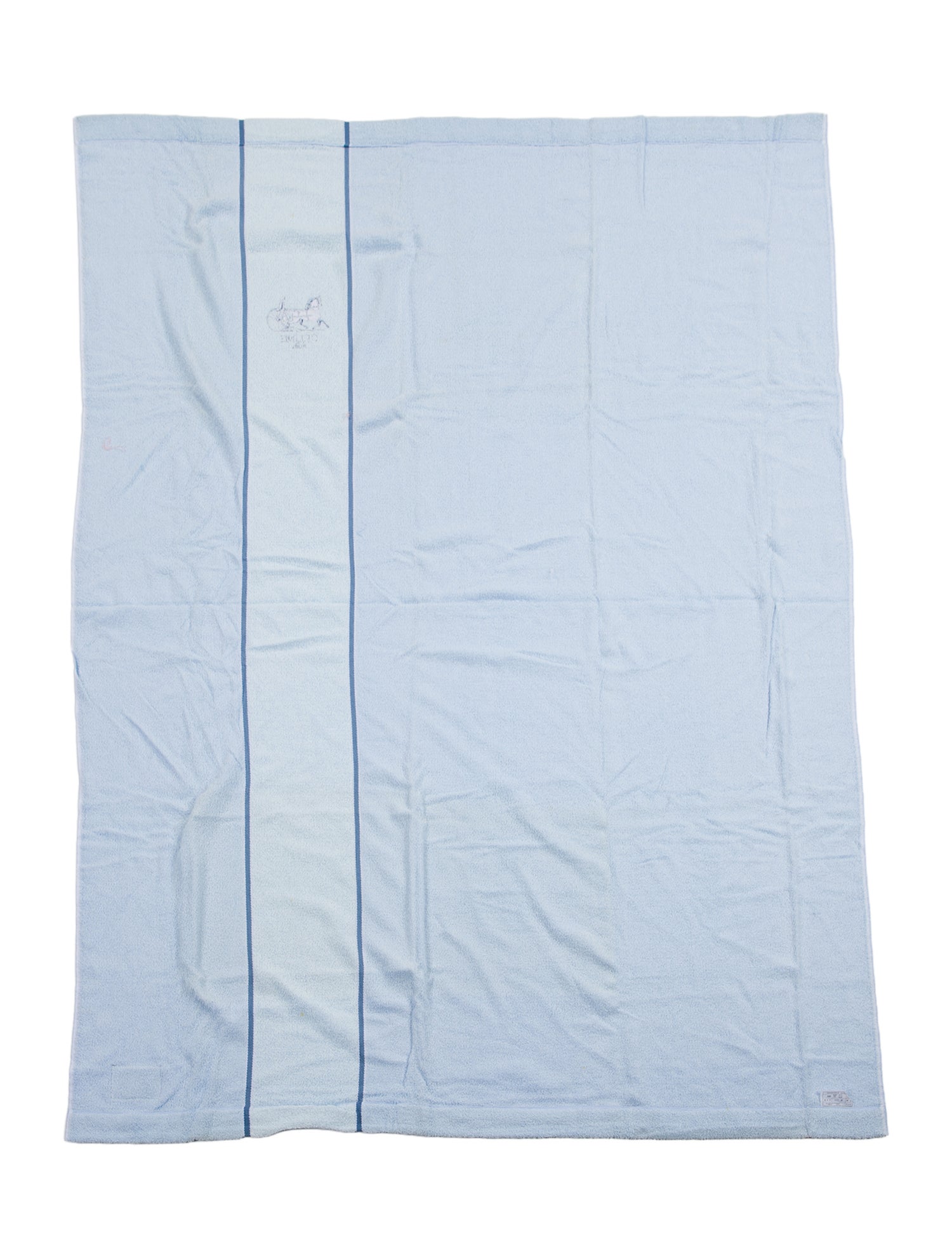 Celine Vintage Embroidered Terrycloth Bath Towel