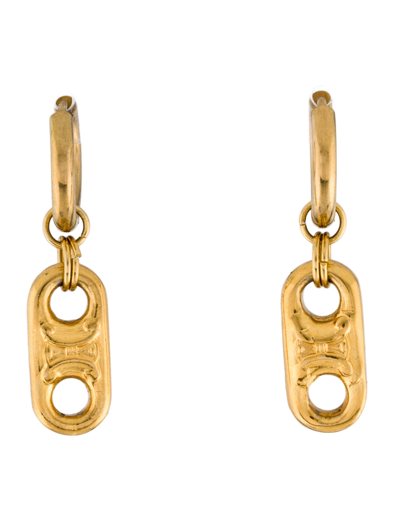 Celine Triomphe Drop Earrings