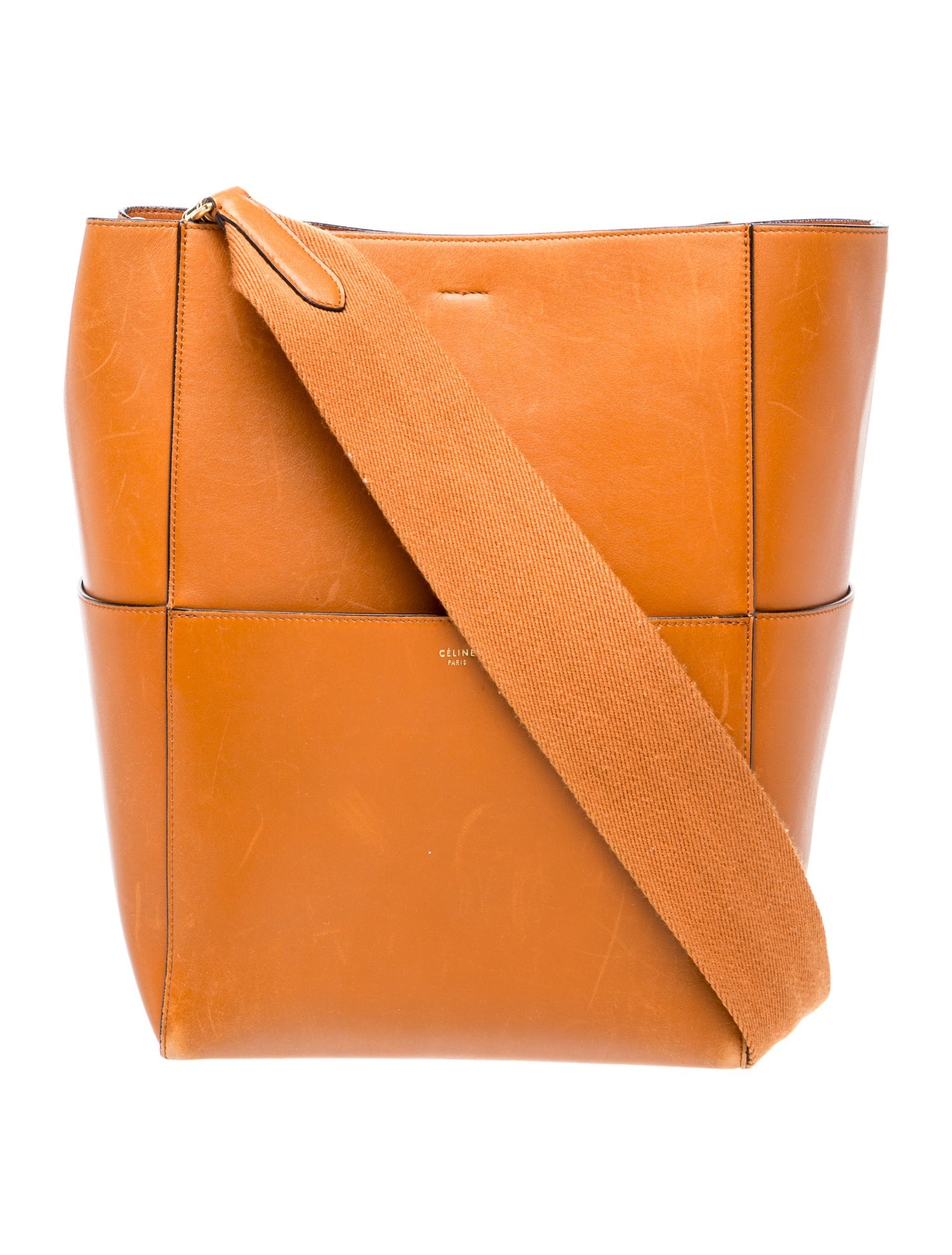 Celine Leather Seau Sangle Large