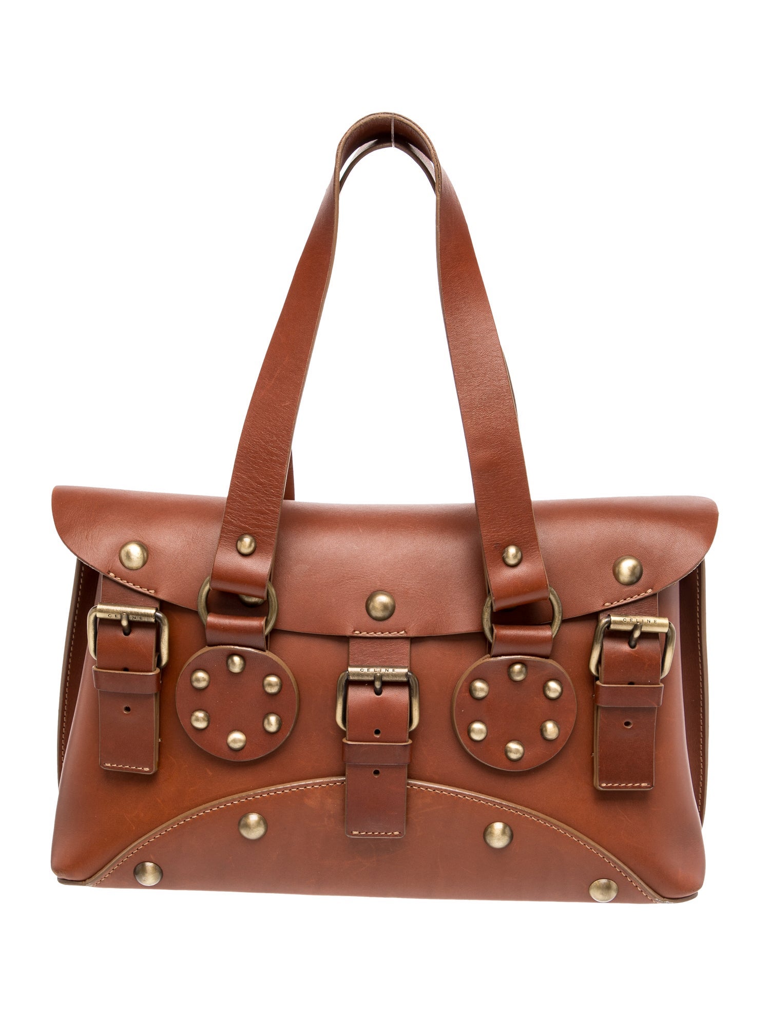 Celine Leather Top Handle Bag