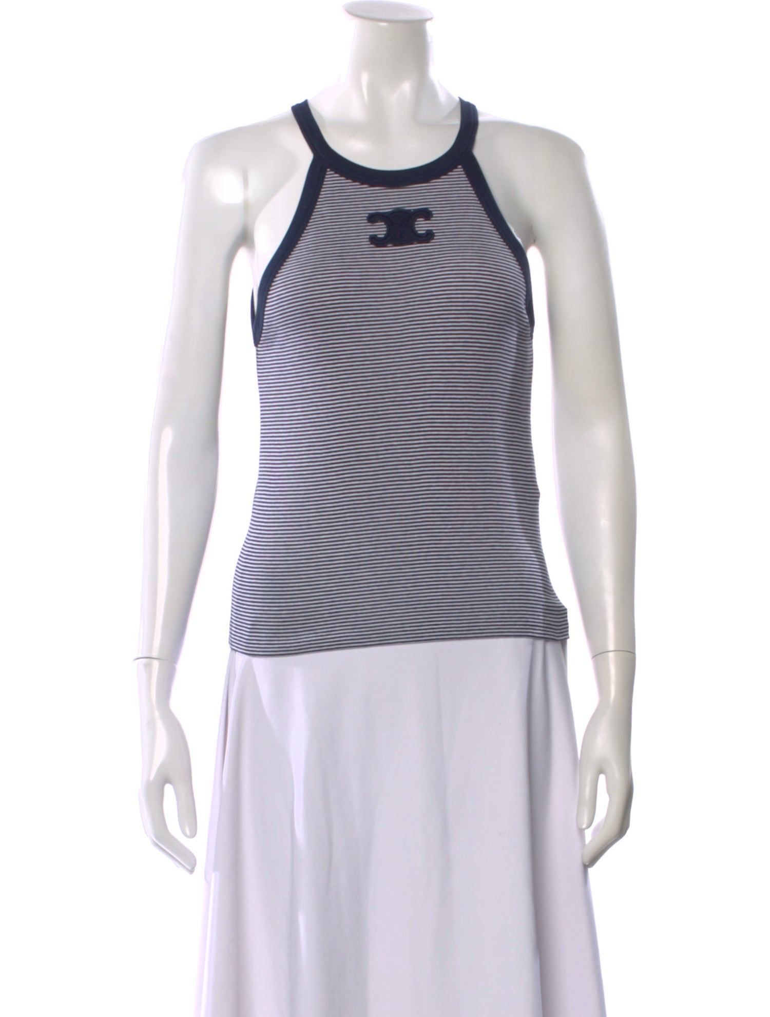 Celine Striped Halterneck Top w/ Tags