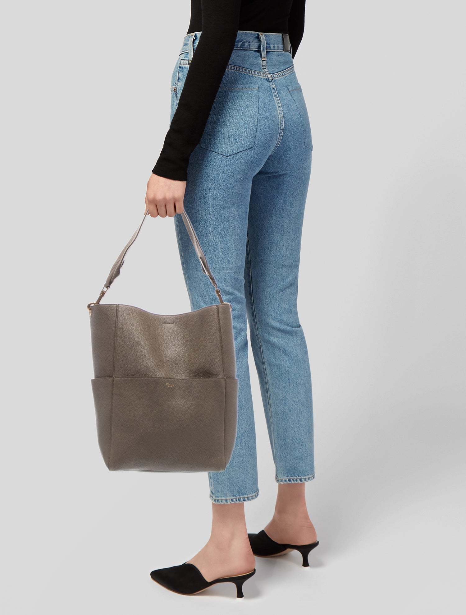 Celine Leather Seau Sangle