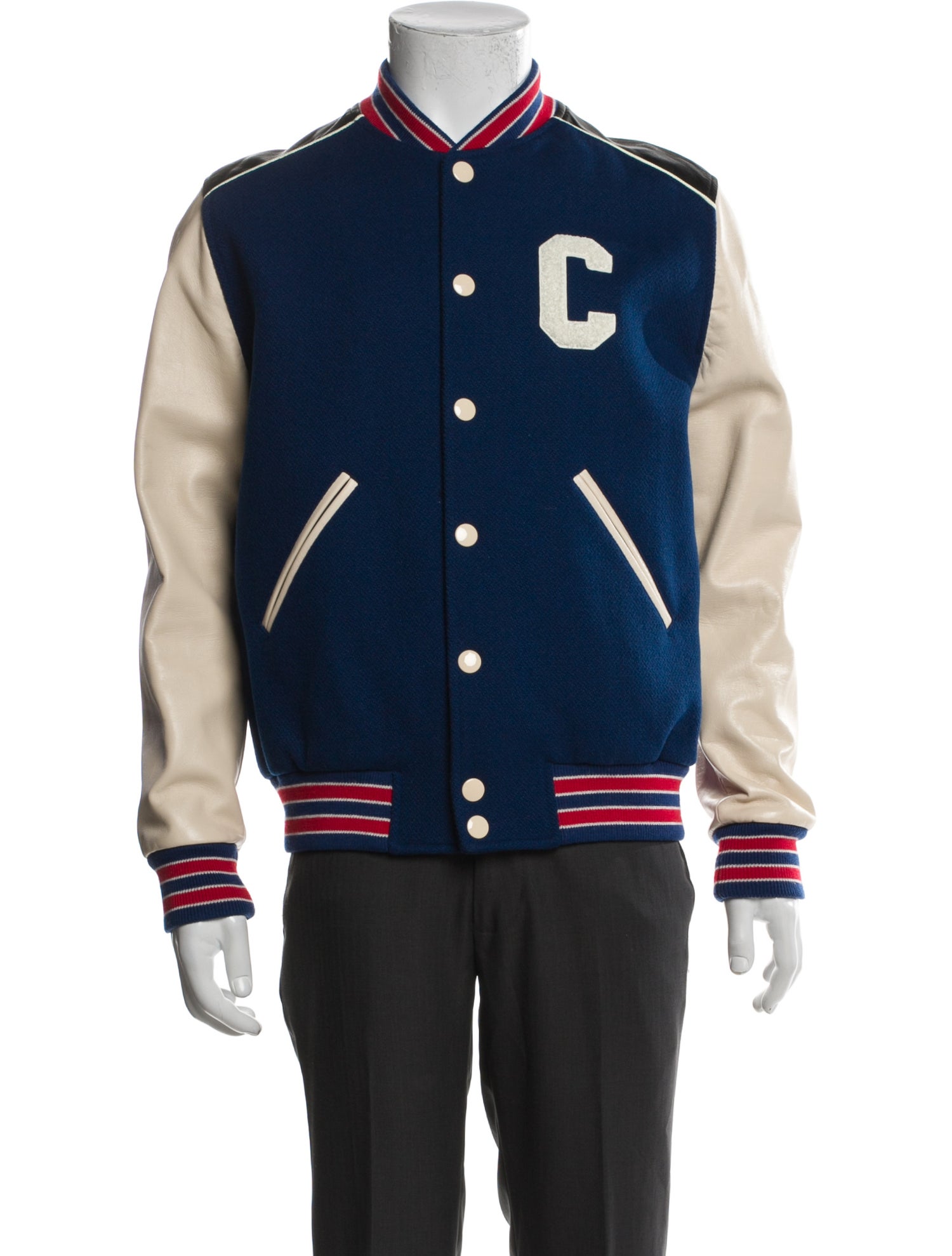 Celine Wool Striped Varsity Jacket