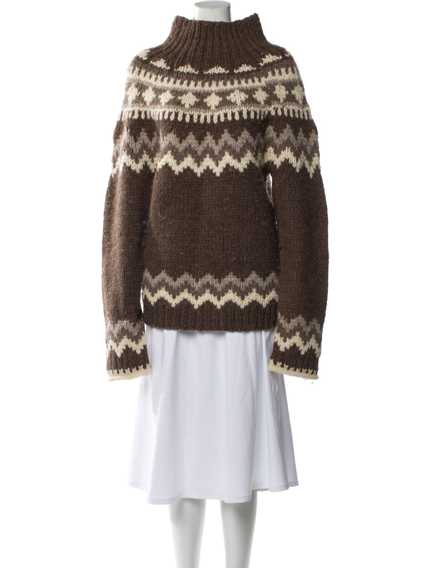 Celine Fair Isle Wool Sweater