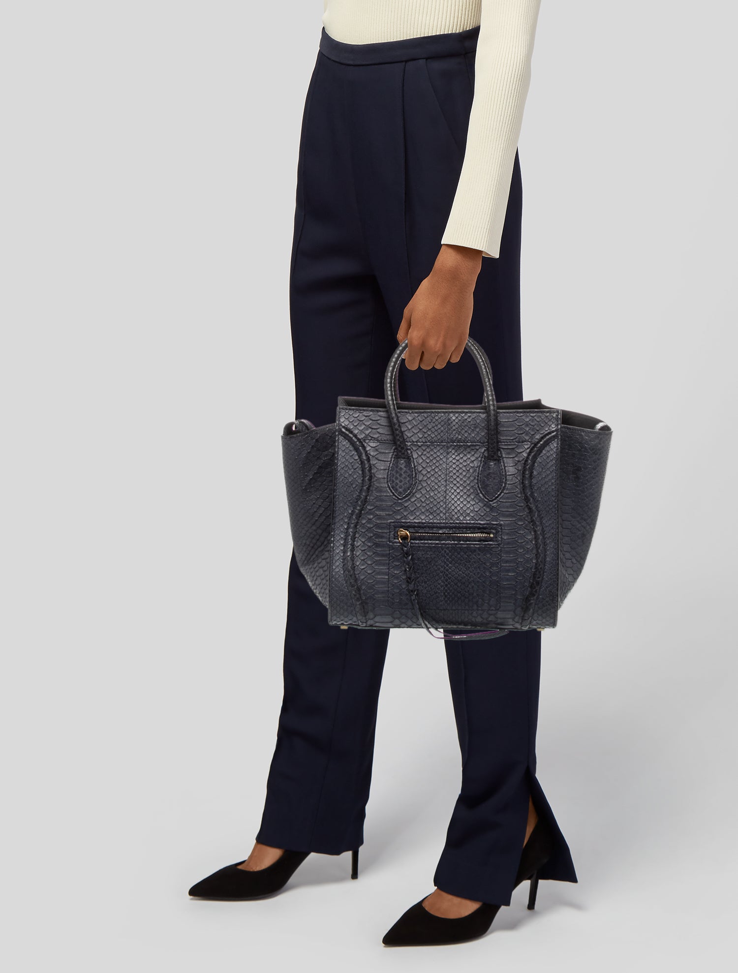Celine Python Luggage Phantom Medium