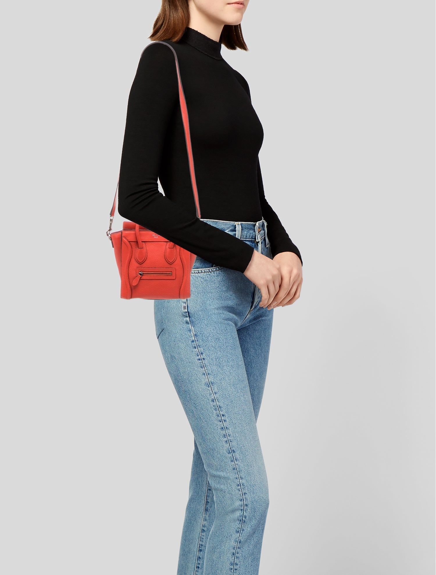 Celine Leather Luggage Nano